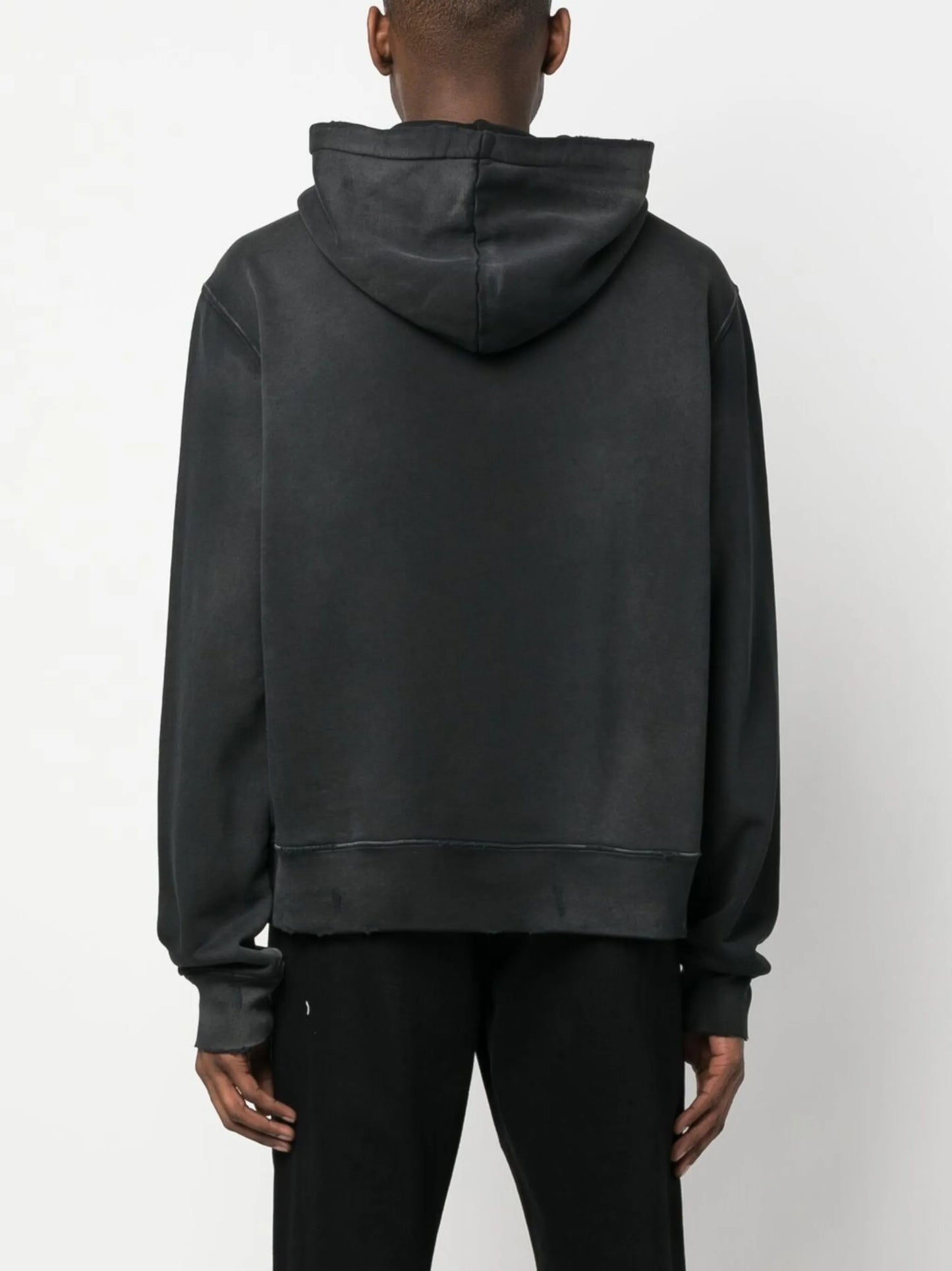faded-effect logo  hoodie