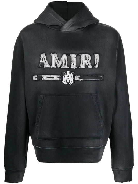 faded-effect logo  hoodie