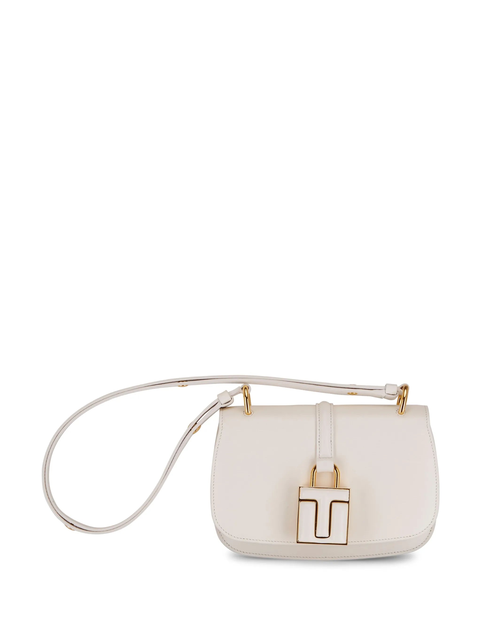 padlock-detail shoulder bag