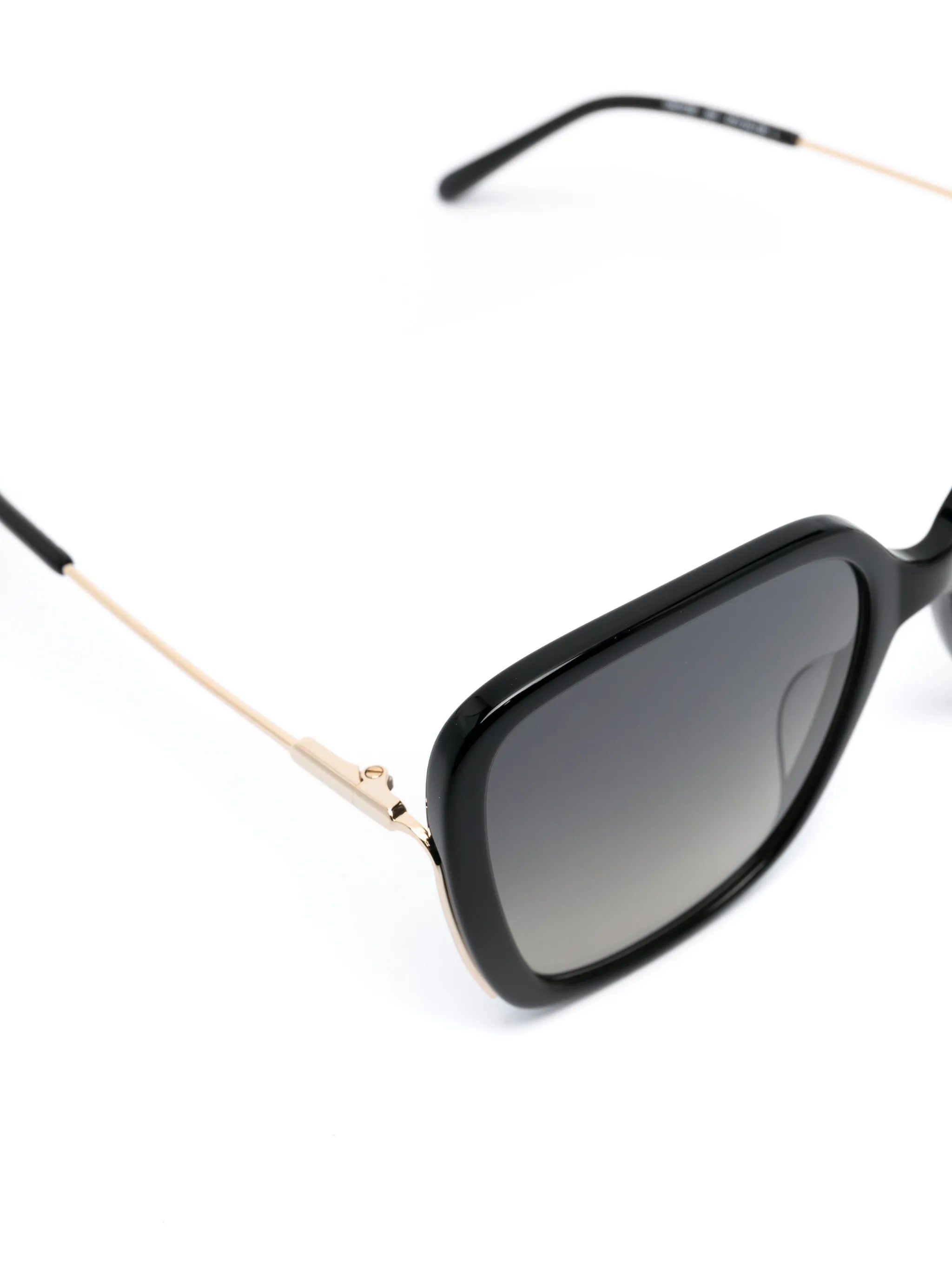logo-engraved square-frame sunglasses