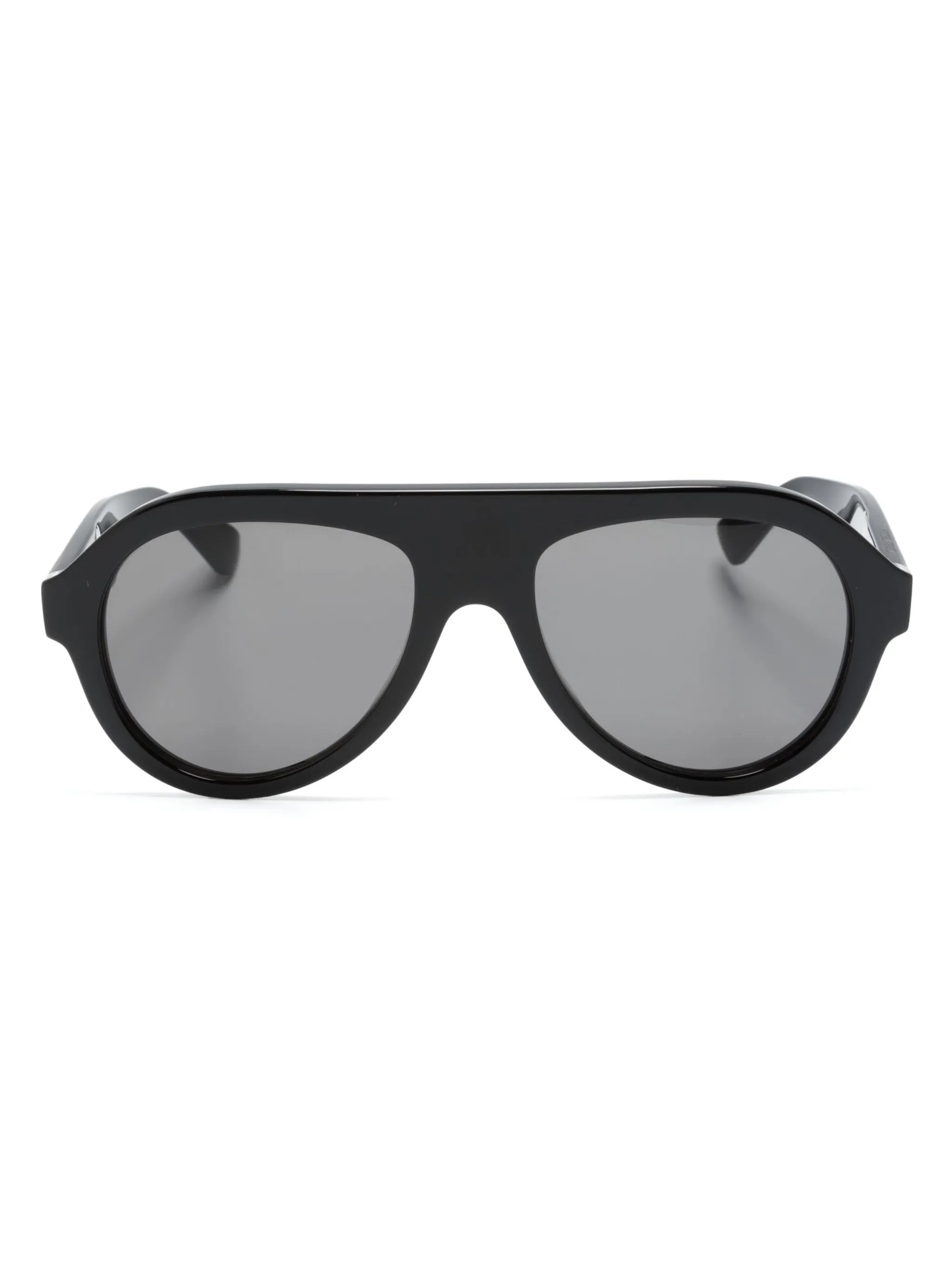 pilot-frame logo-arm sunglasses