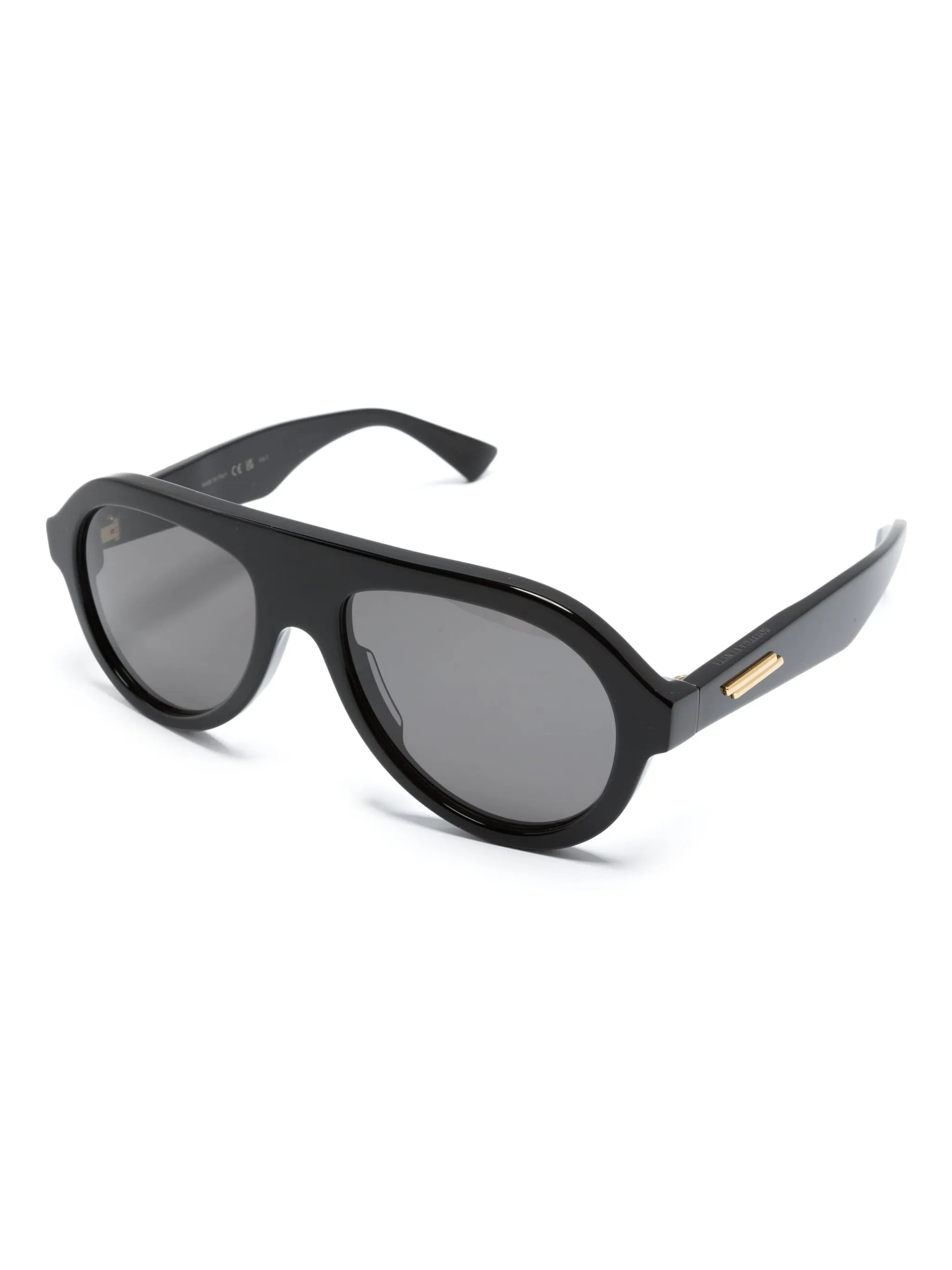 pilot-frame logo-arm sunglasses