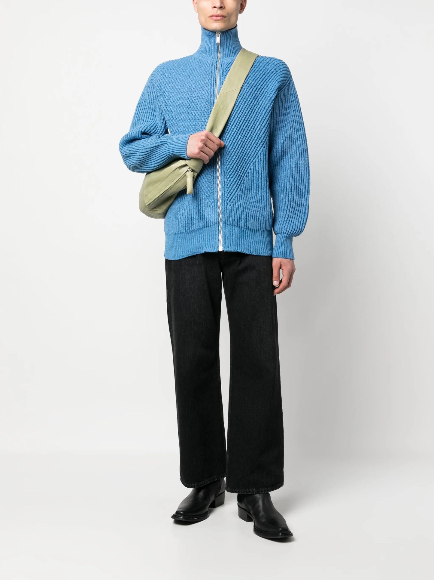 zip-front cardigan