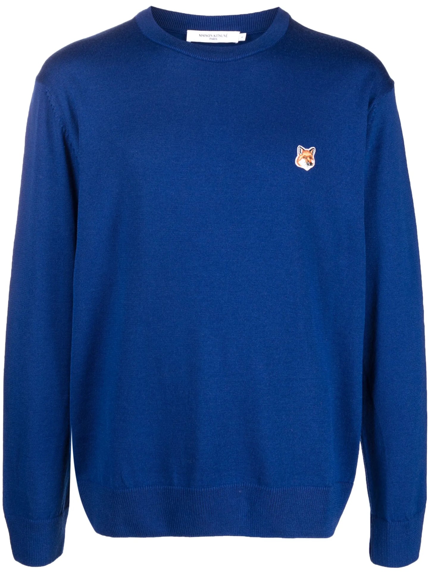 embroidered-motif wool jumper