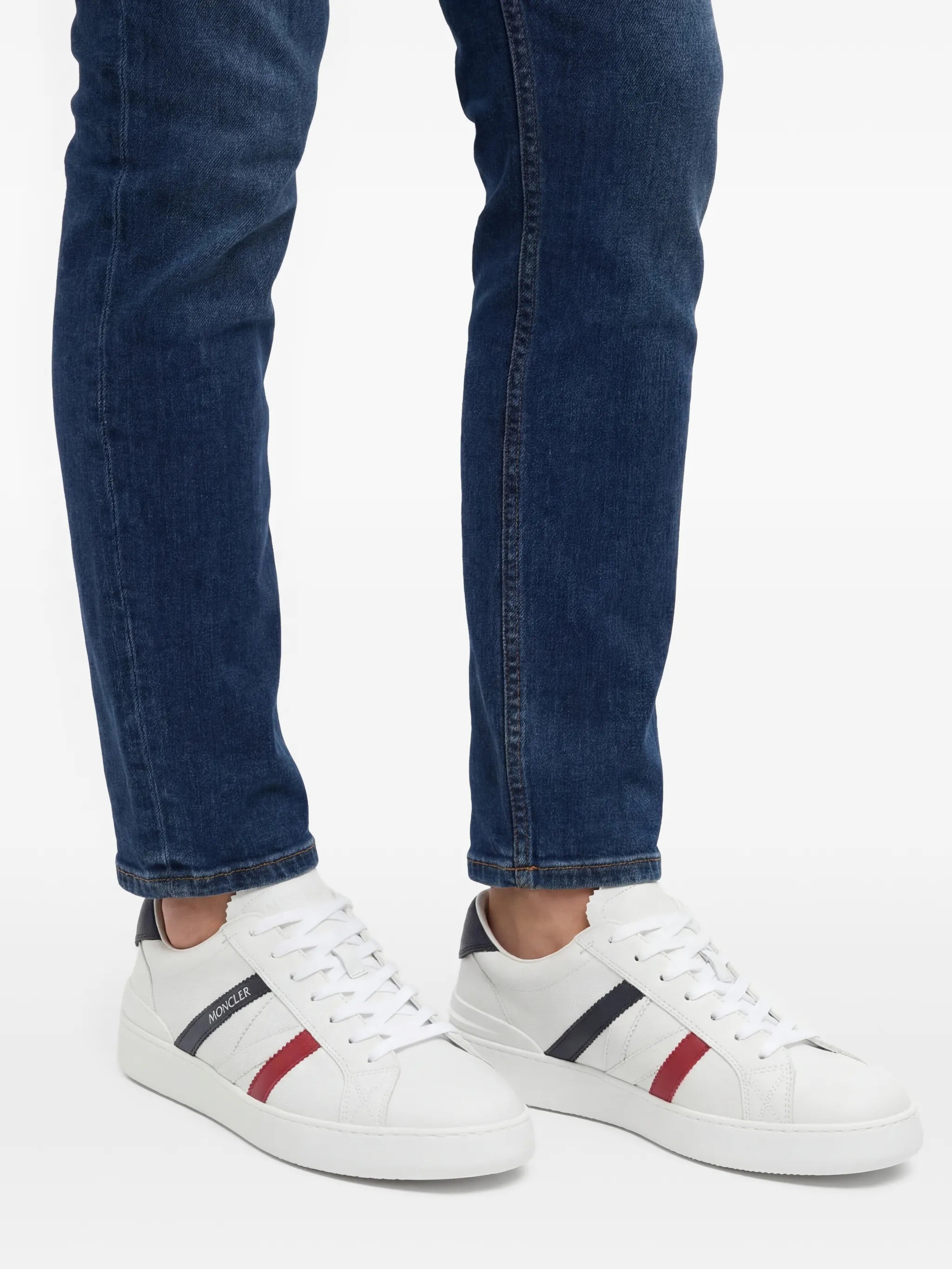 faux-leather sneakers