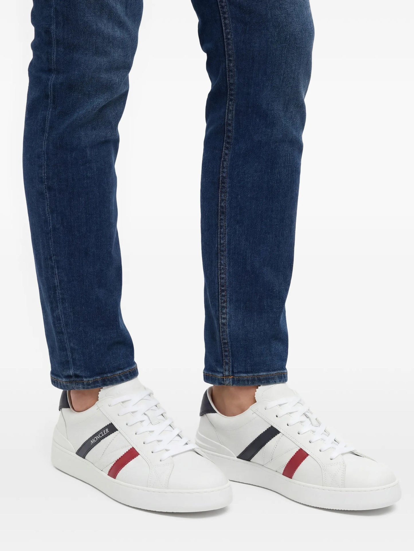 faux-leather sneakers