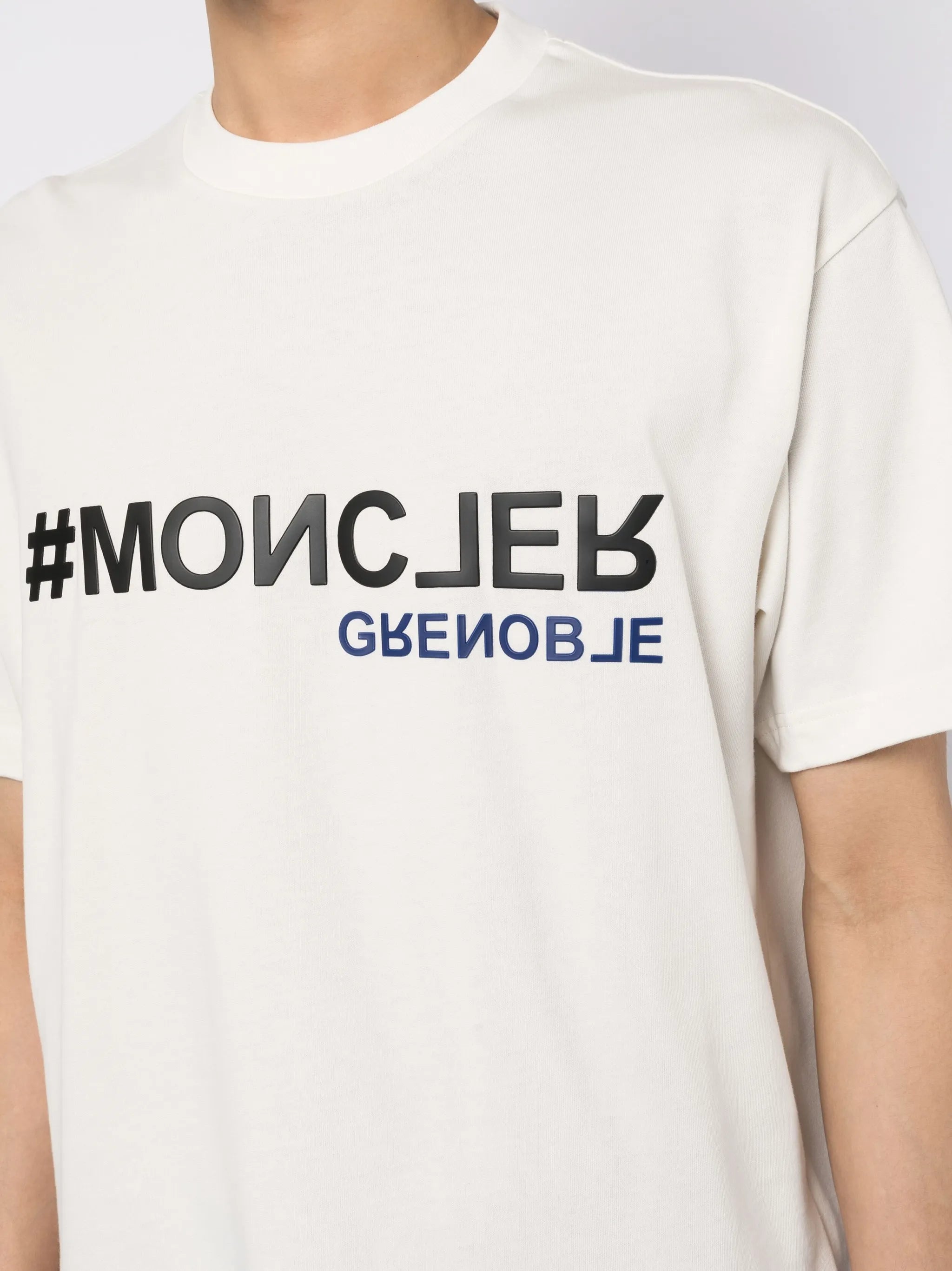 logo-stamp cotton T-shirt