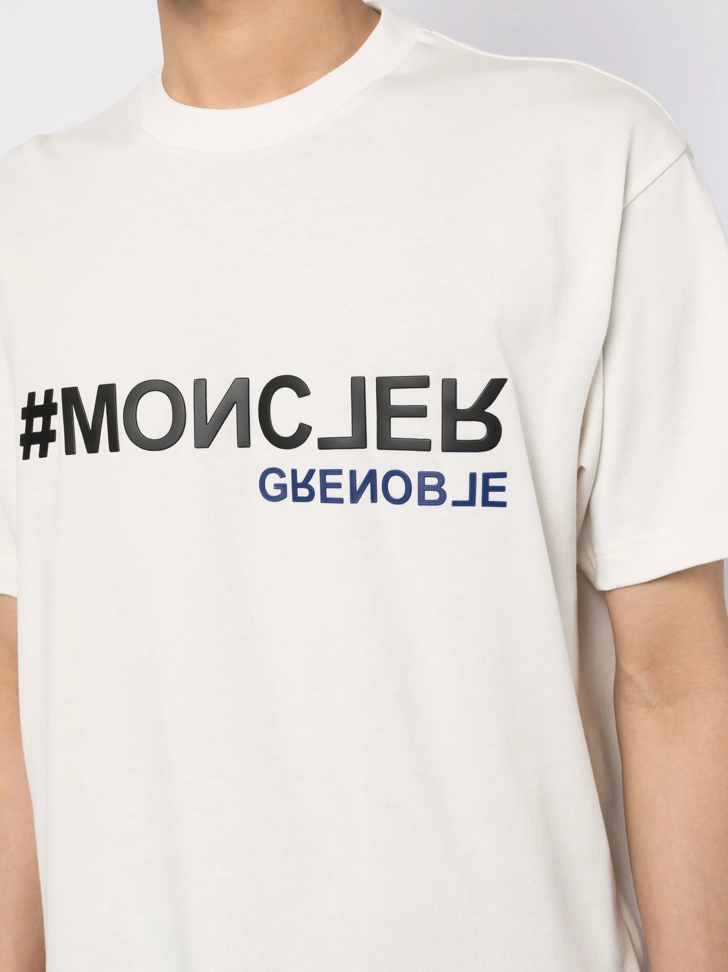 logo-stamp cotton T-shirt