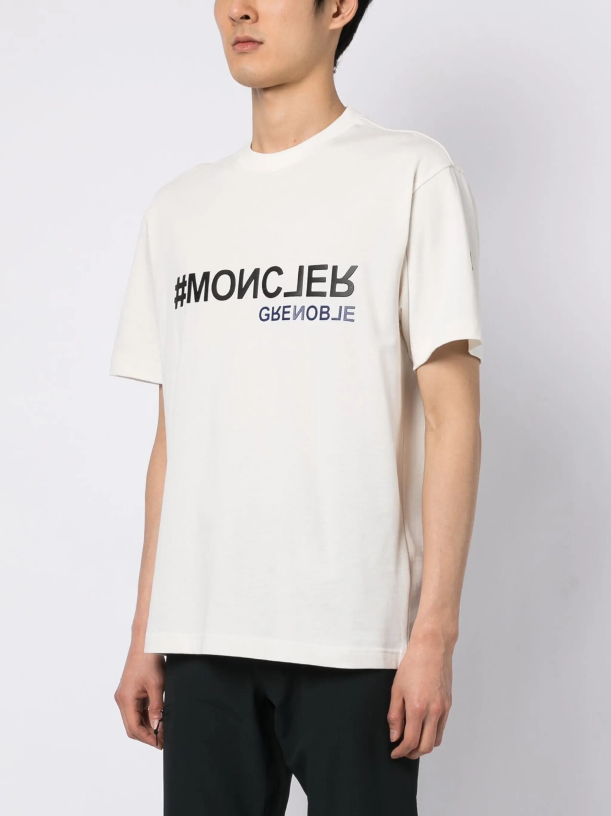logo-stamp cotton T-shirt