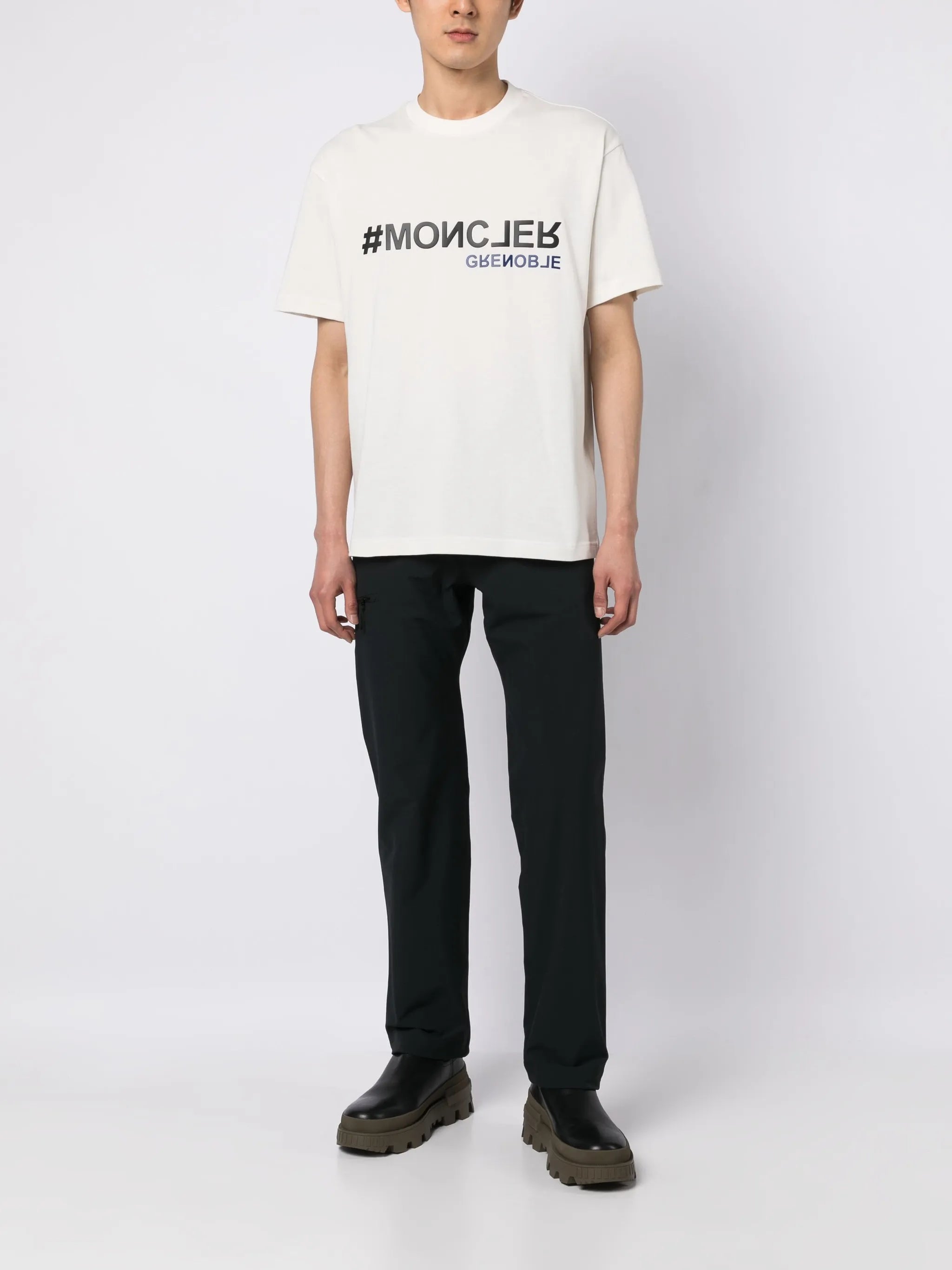 logo-stamp cotton T-shirt