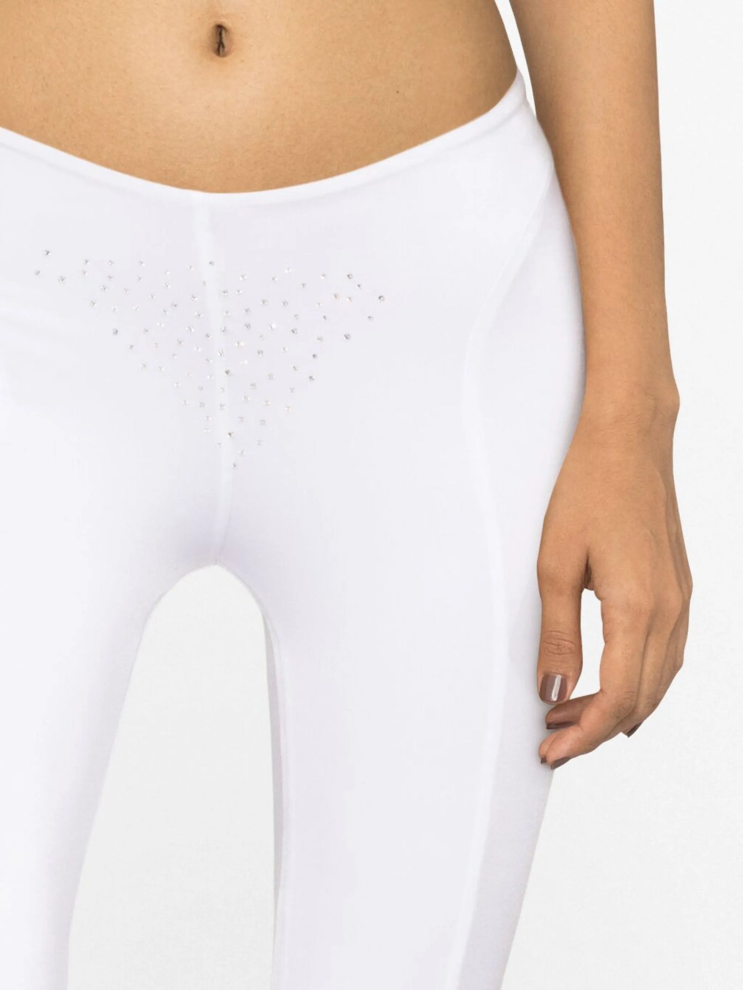 crystal-embellished cropped leggings