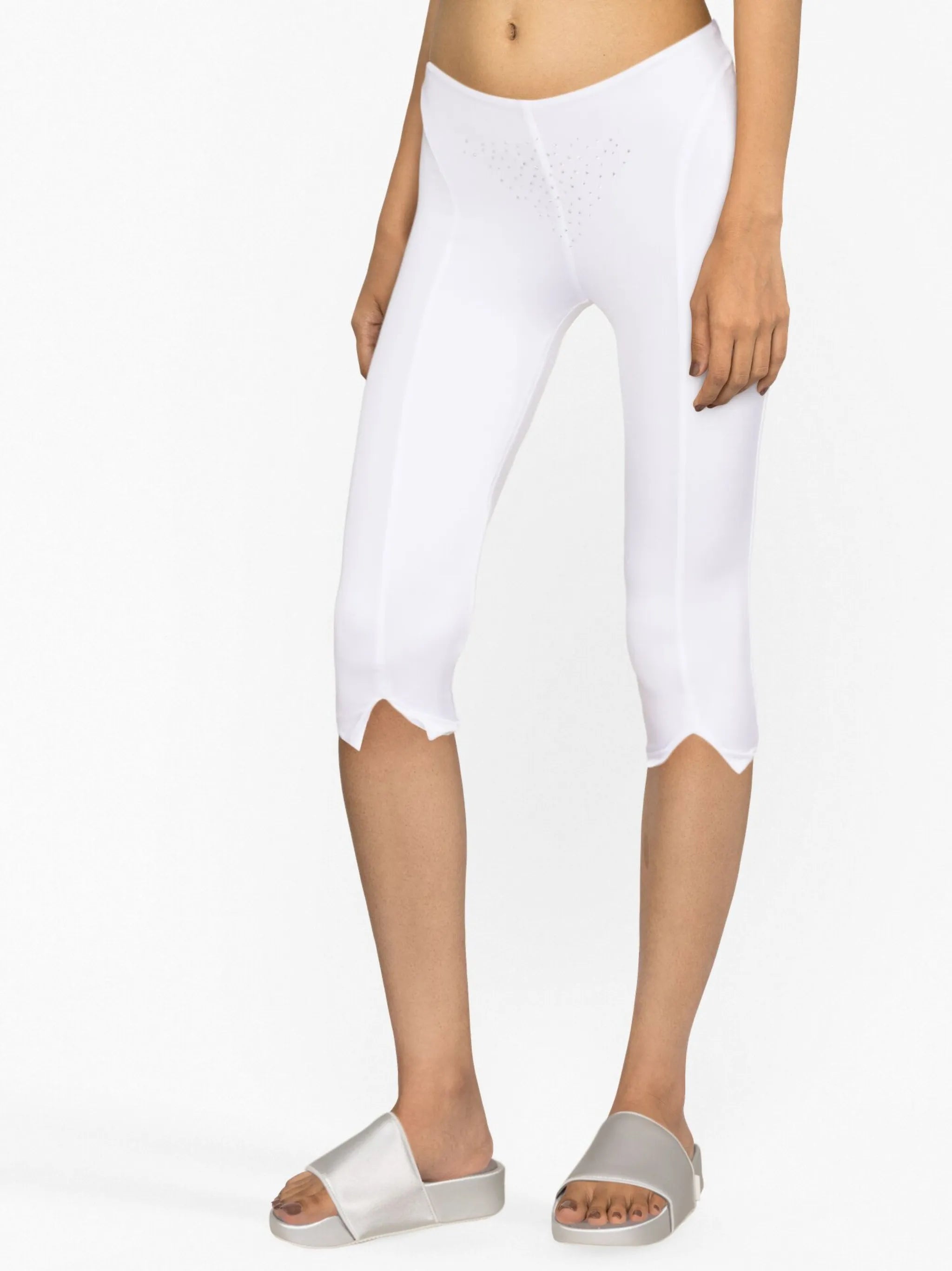 crystal-embellished cropped leggings