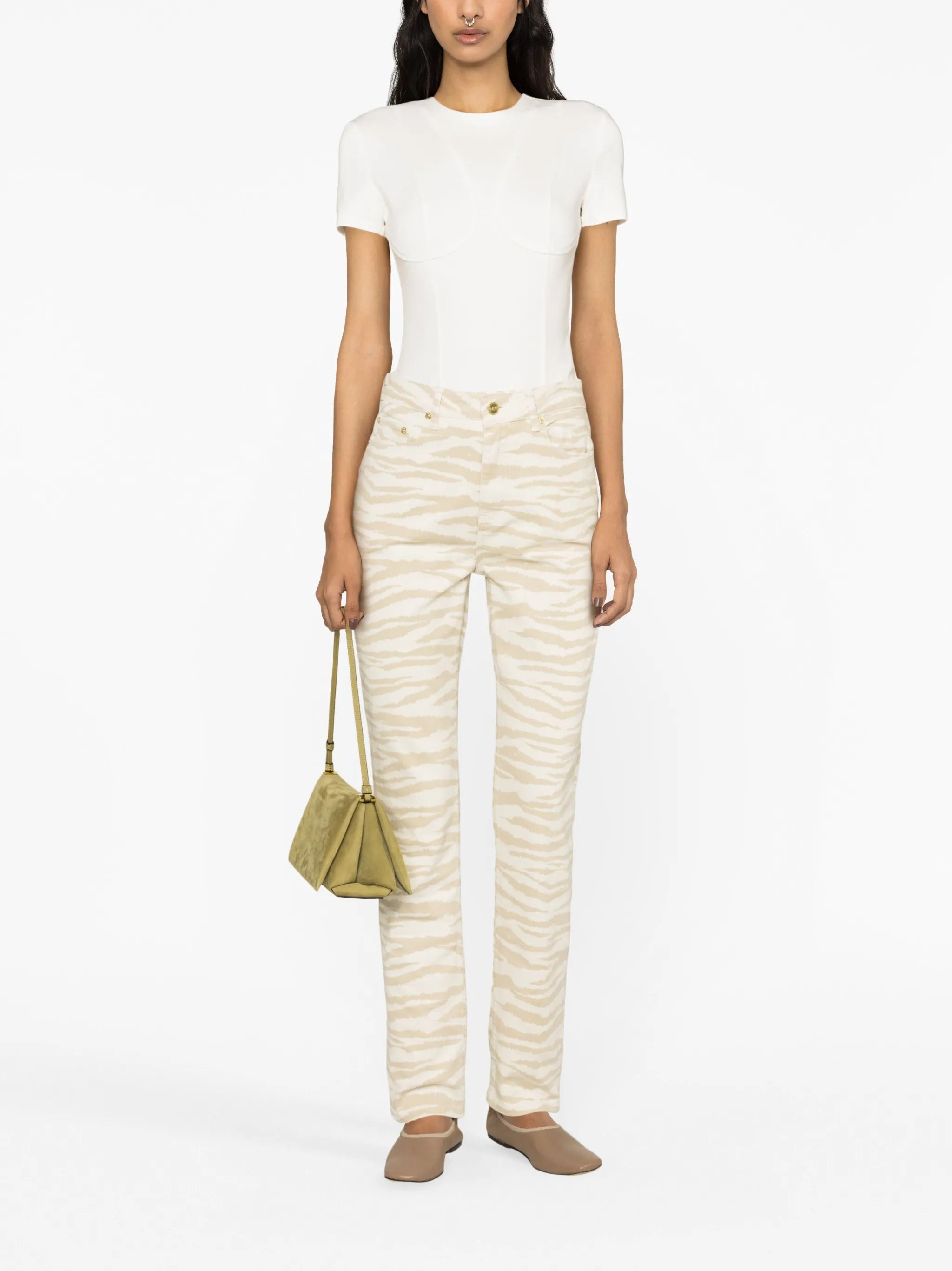 Swigy zebra-print jeans