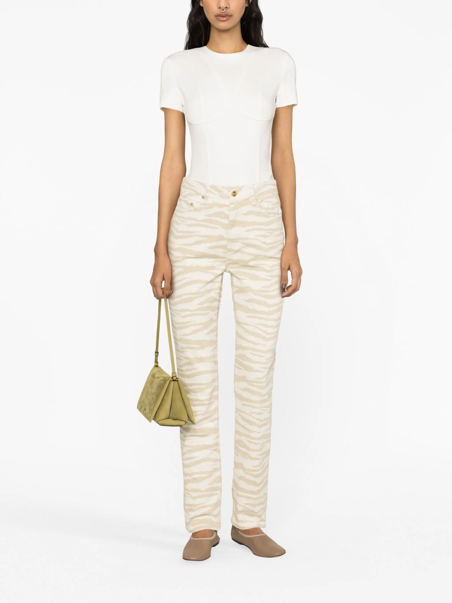 Swigy zebra-print jeans