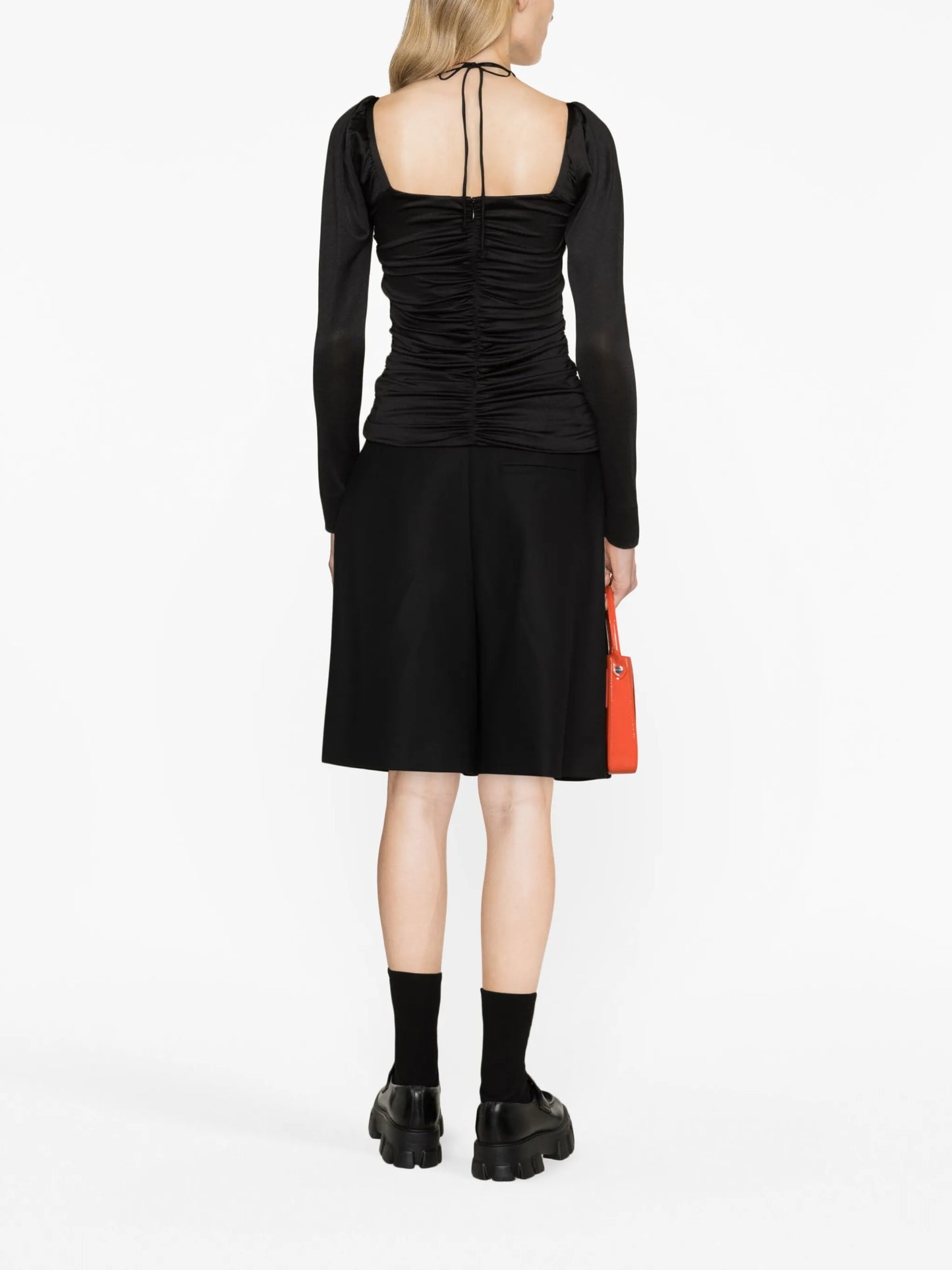 ruched crepe blouse
