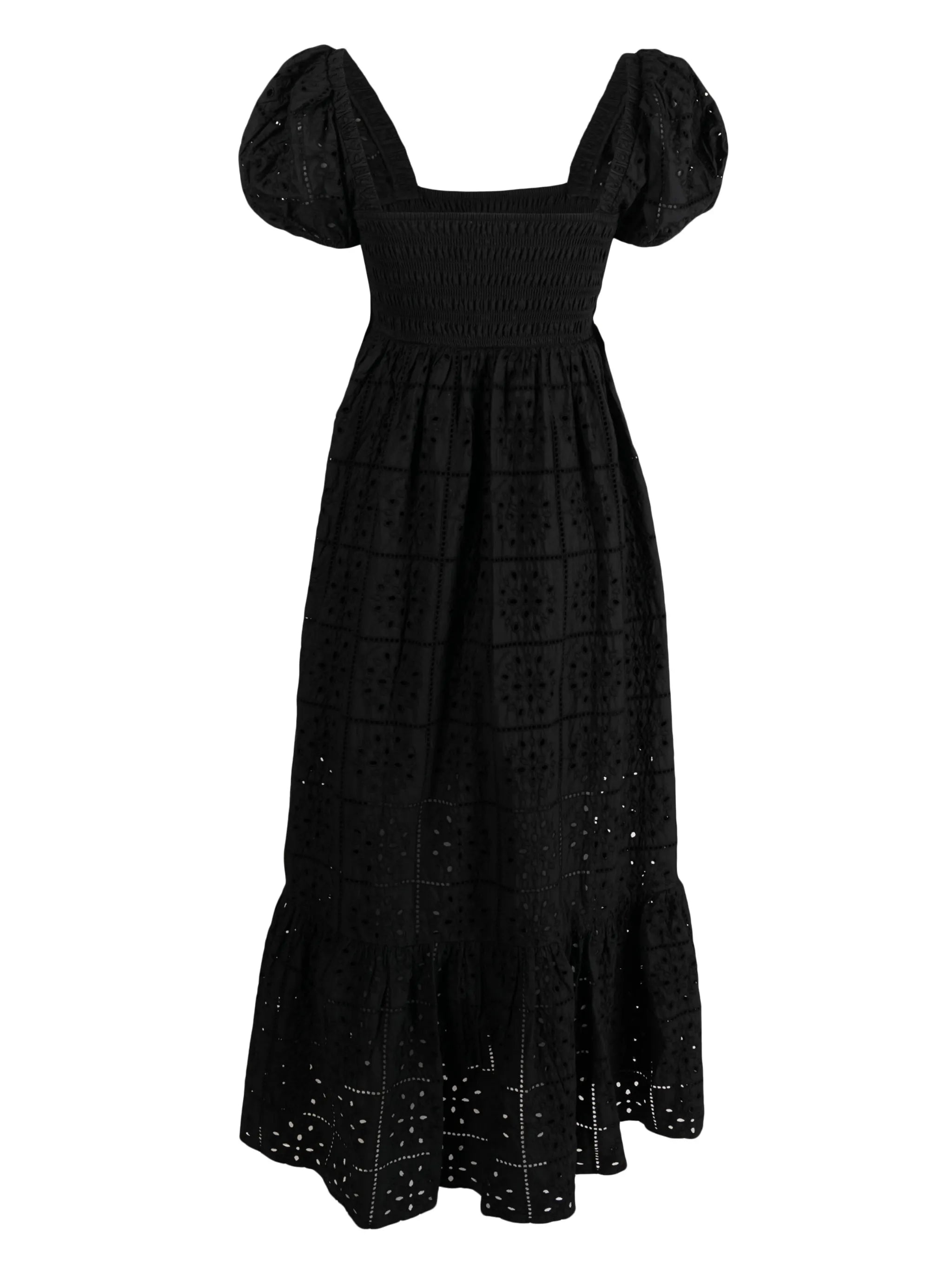 broderie anglaise organic-cotton maxi dress