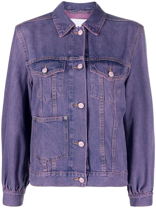 bleached denim jacket