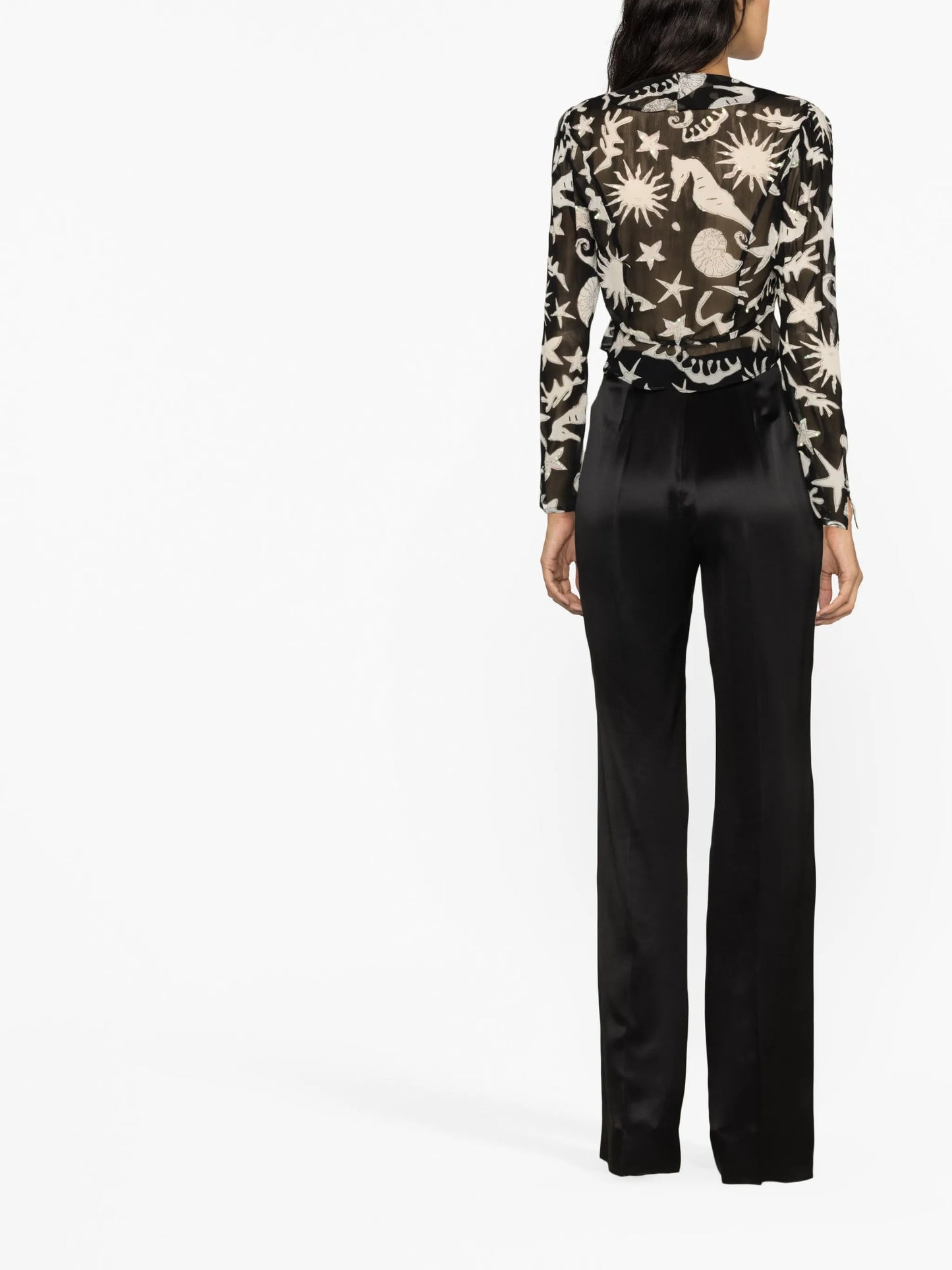 Neelu printed cropped blouse