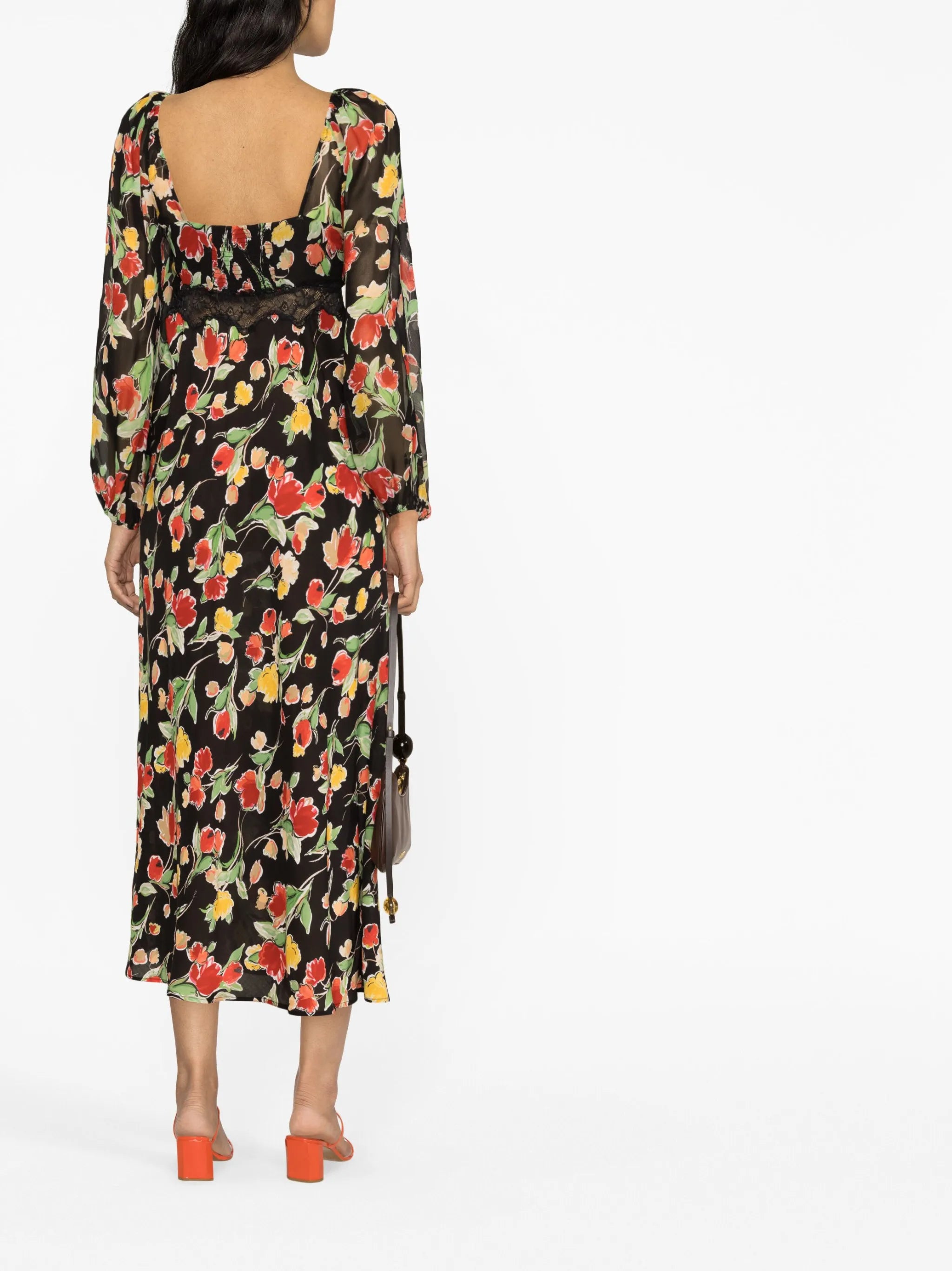 Thaleena floral-print midi dress