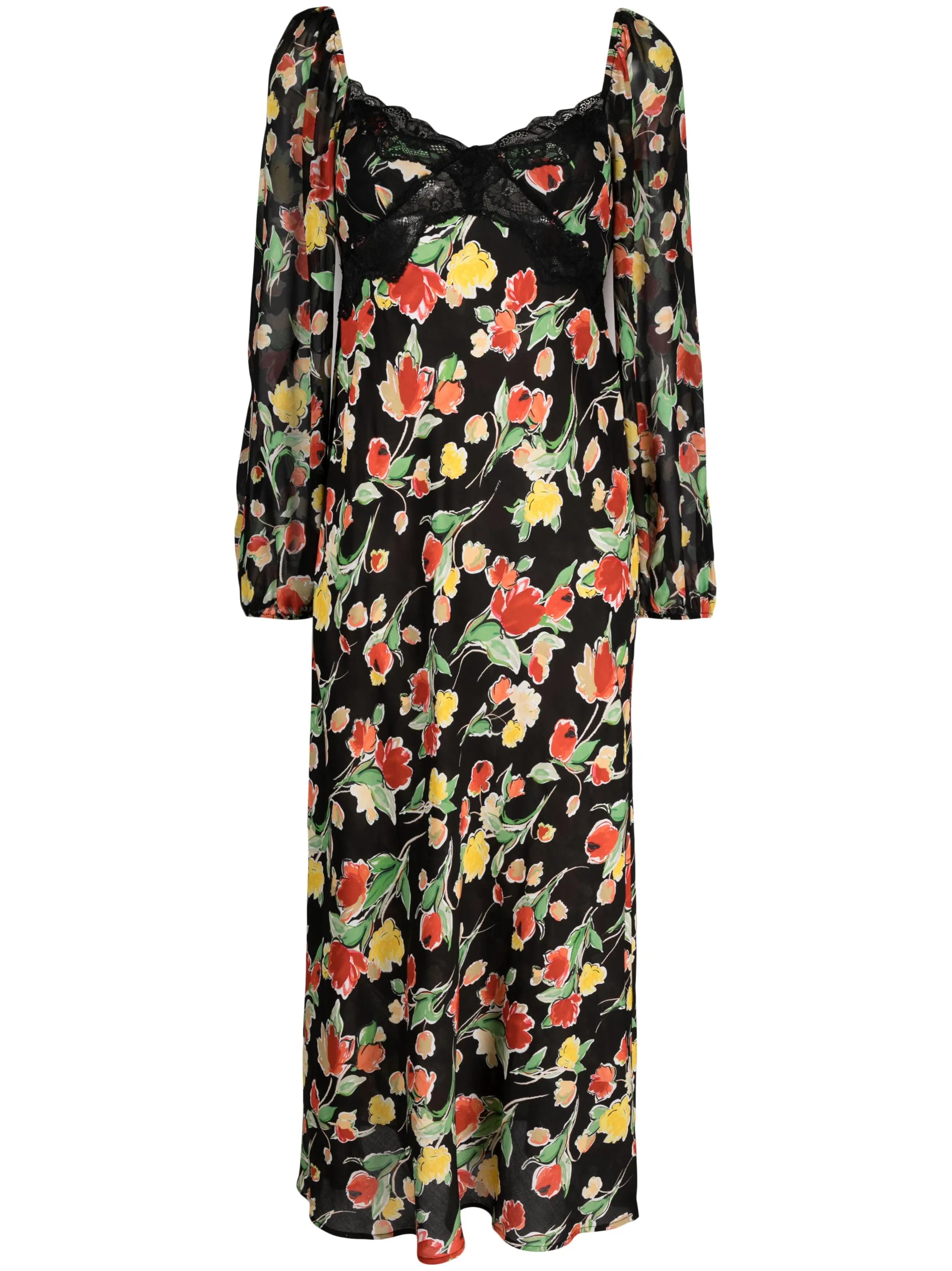 Thaleena floral-print midi dress