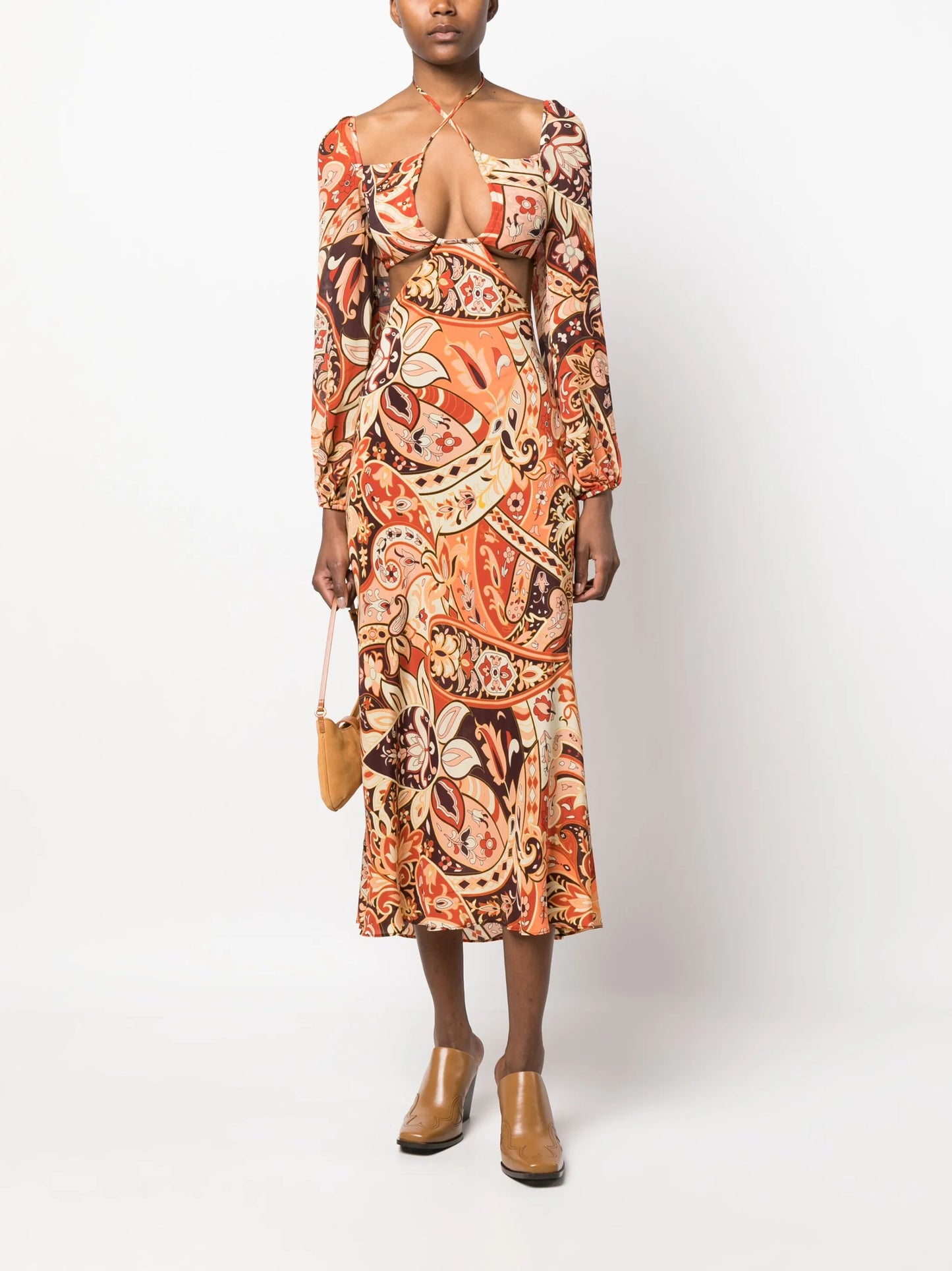Kamilla cutout halterneck midi dress