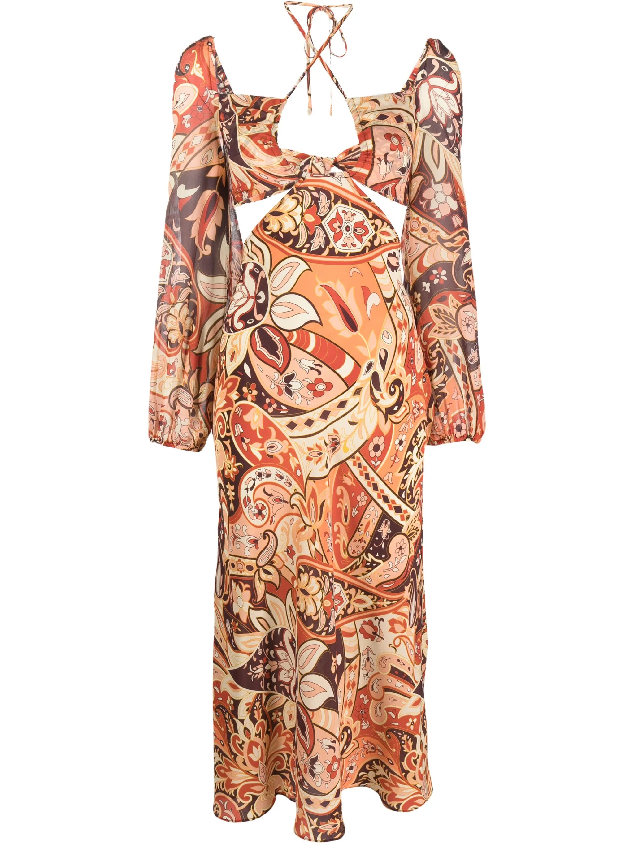Kamilla cutout halterneck midi dress