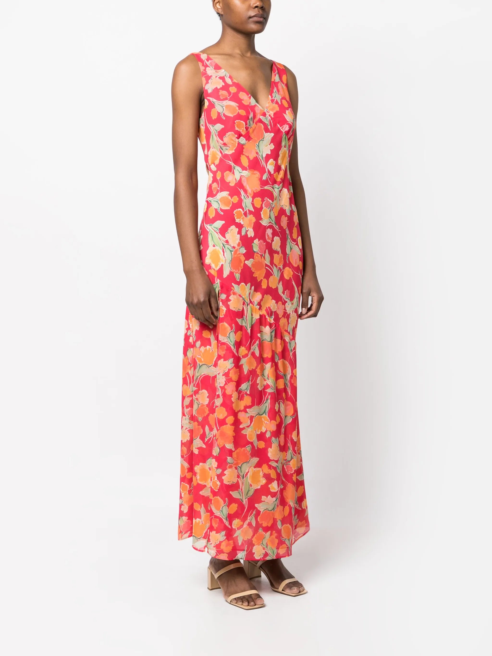 Moniq floral-print sleeveless maxi dress