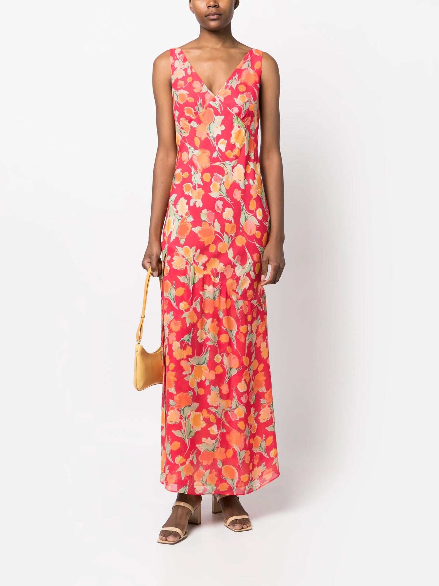 Moniq floral-print sleeveless maxi dress