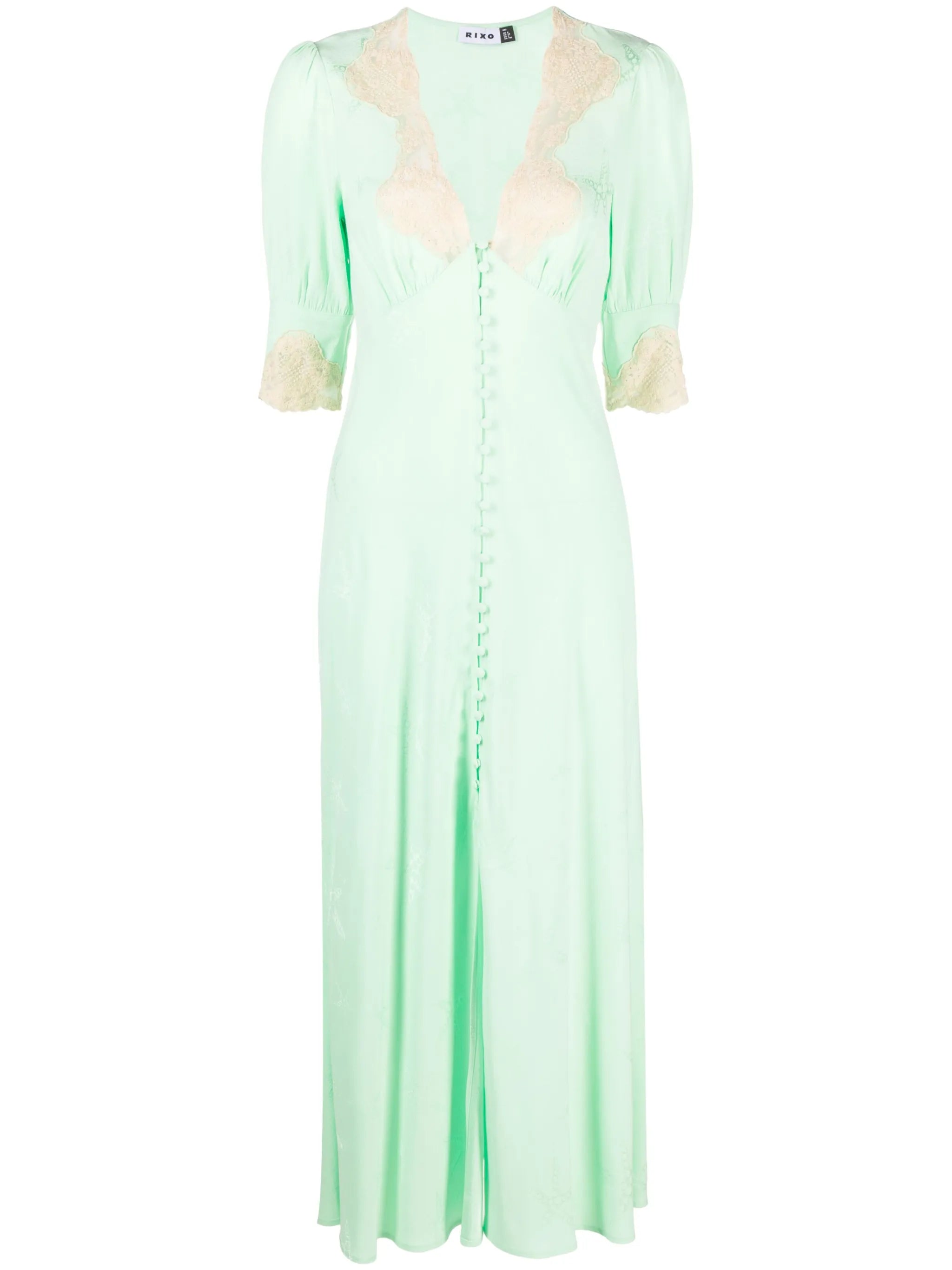 Simone starfish-jacquard lace-trim midi dress