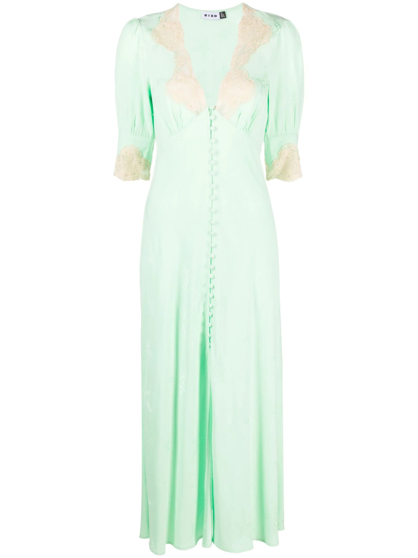 Simone starfish-jacquard lace-trim midi dress