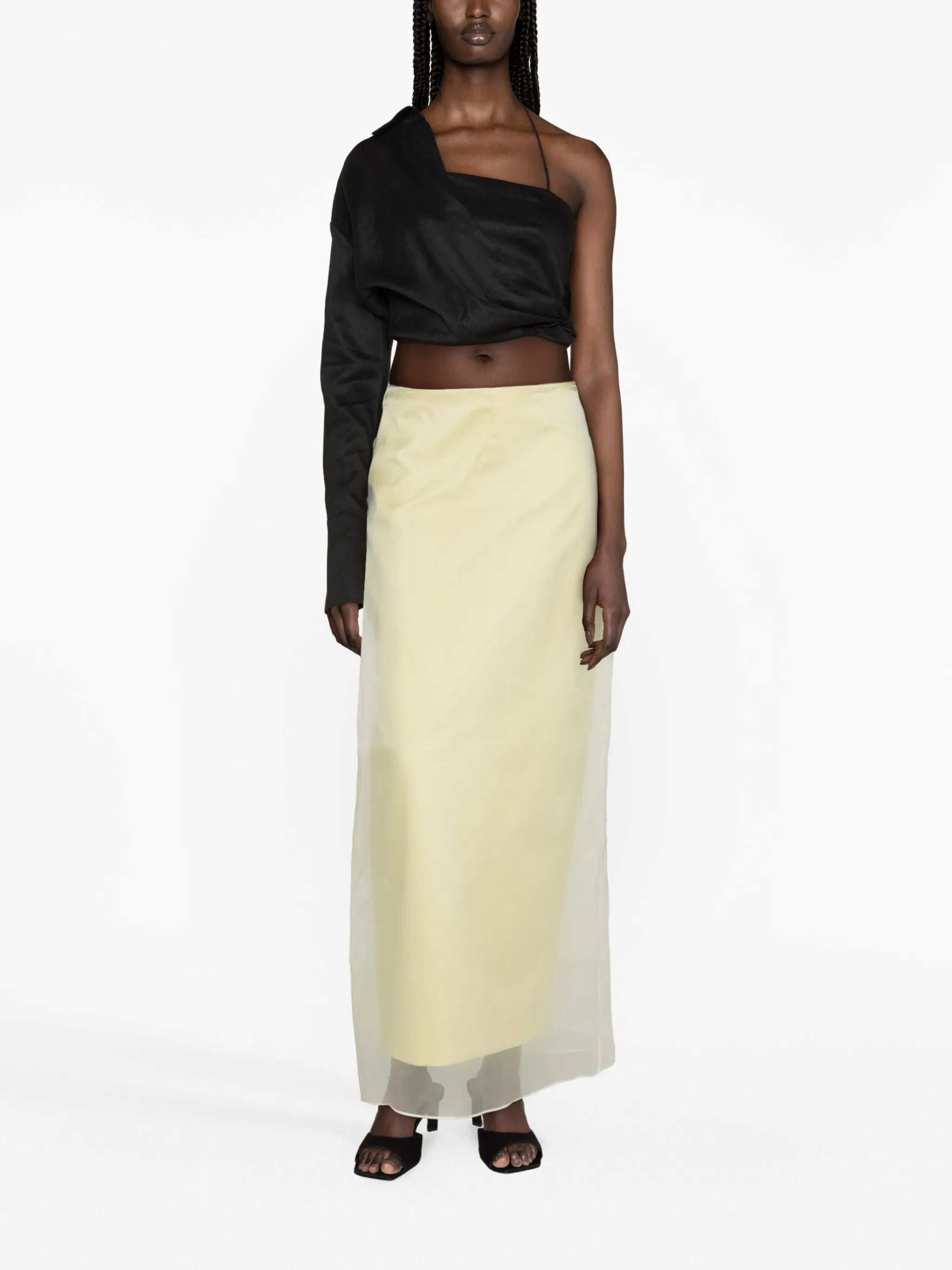 Lotes tulle-panel maxi skirt