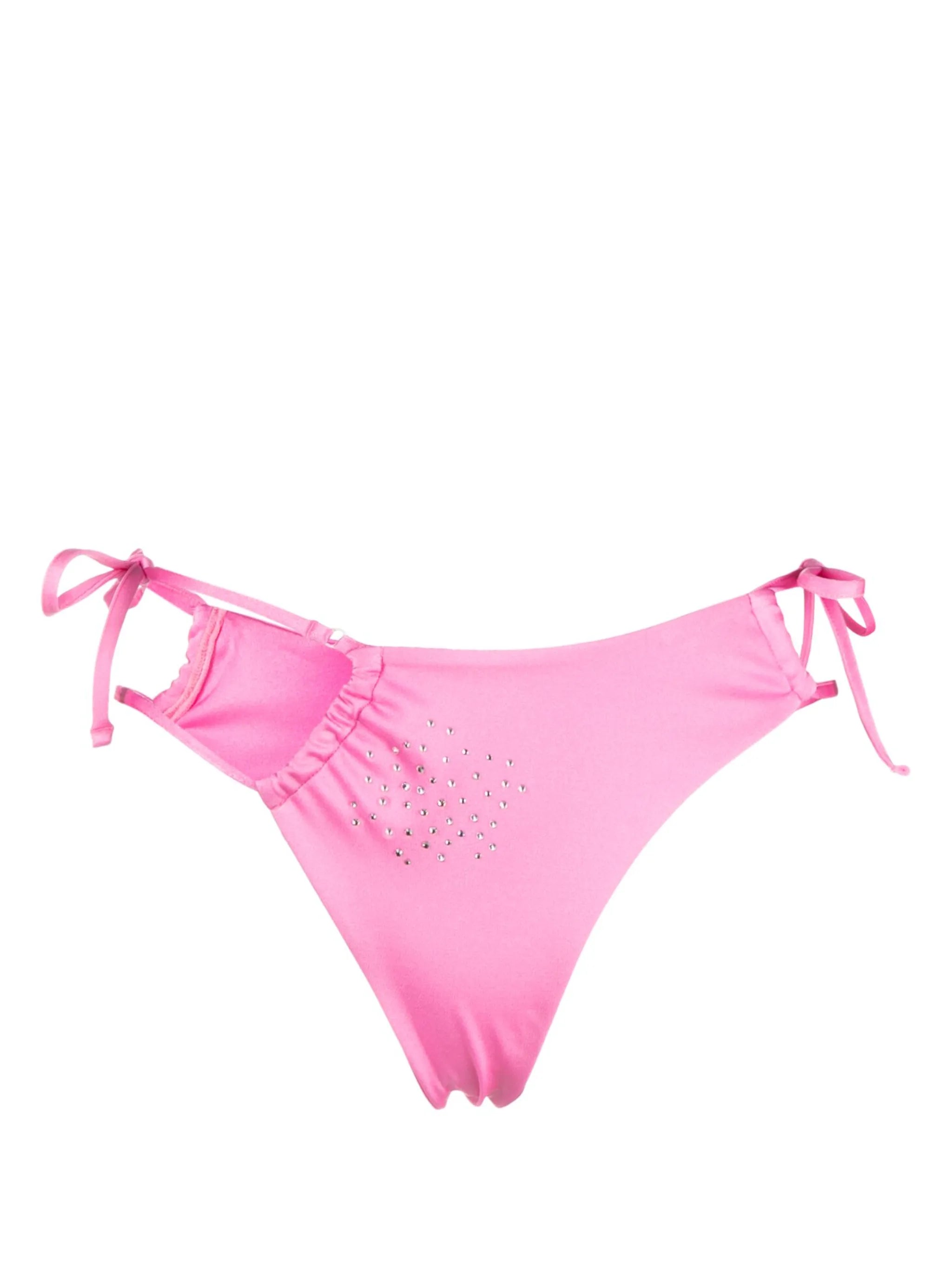 crystal-embellished cut-out bikini bottoms