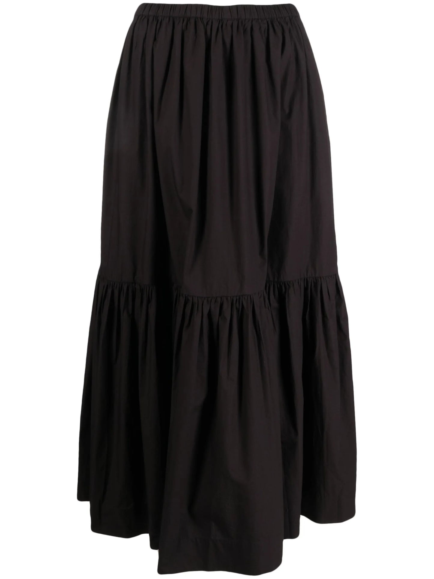 organic cotton flounced maxi skirt