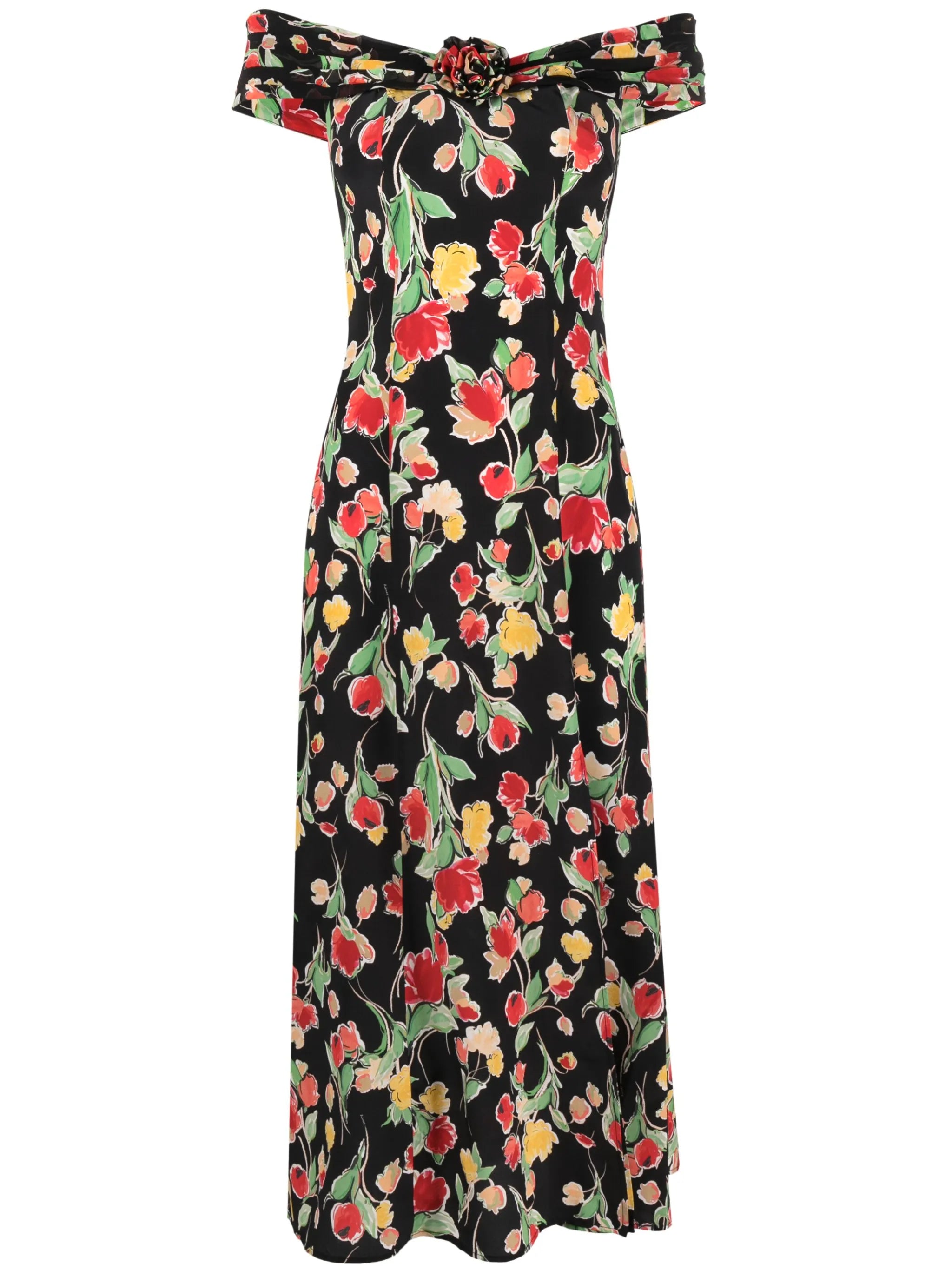 Freya bardot-neckline midi dress