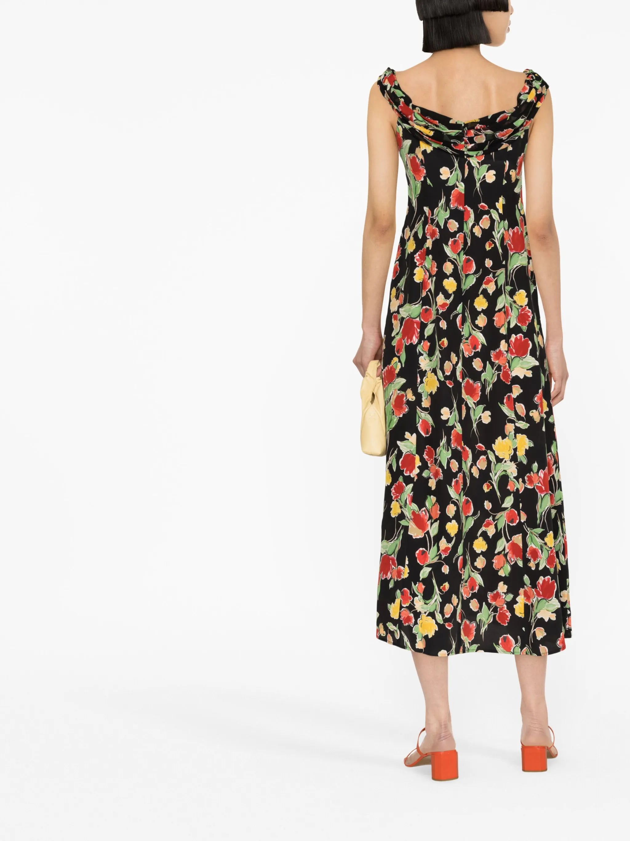 Freya bardot-neckline midi dress
