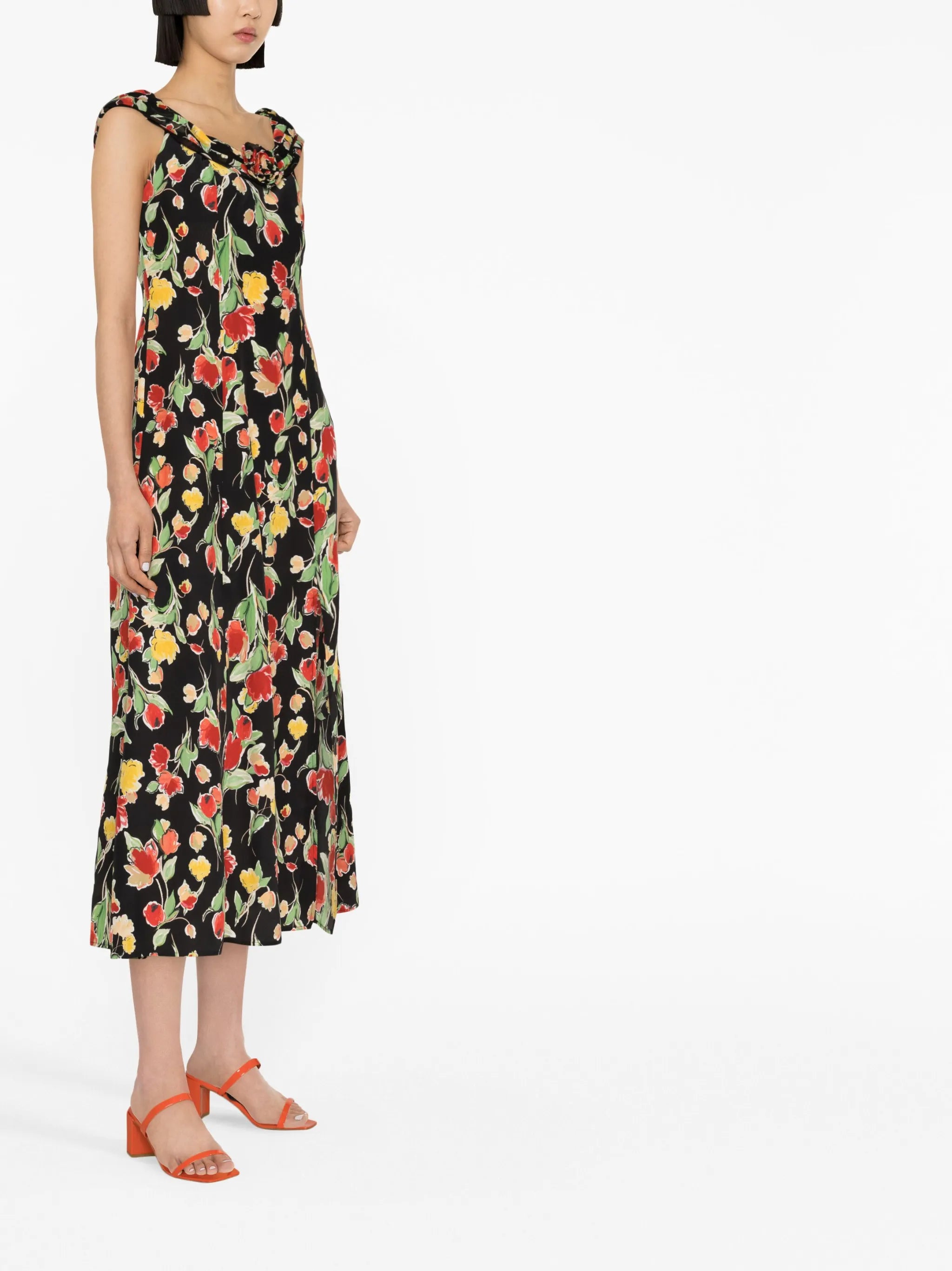 Freya bardot-neckline midi dress