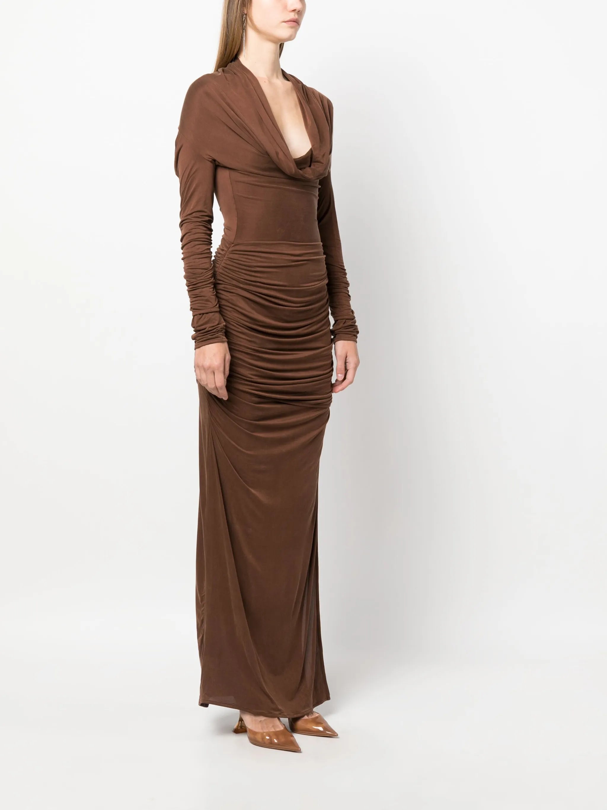 Elos draped maxi dress
