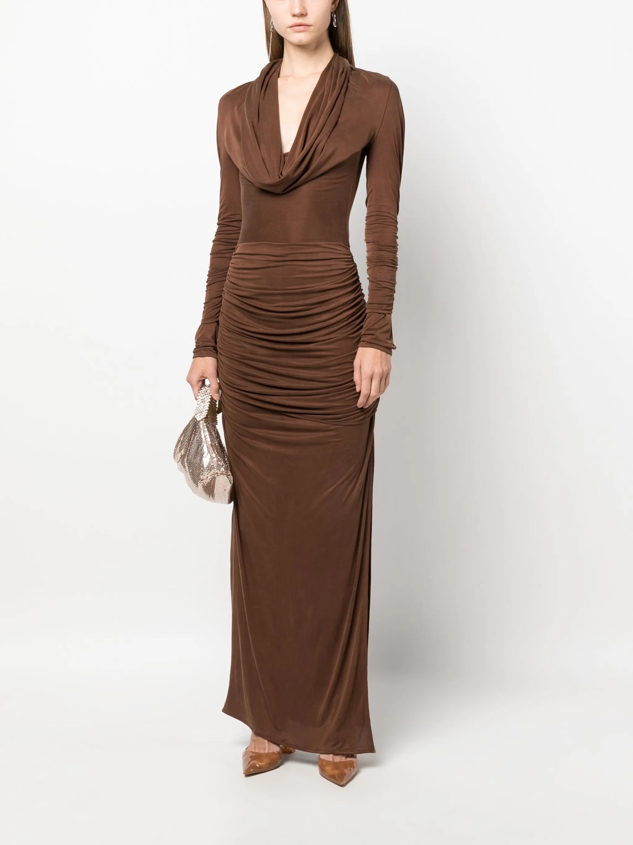 Elos draped maxi dress