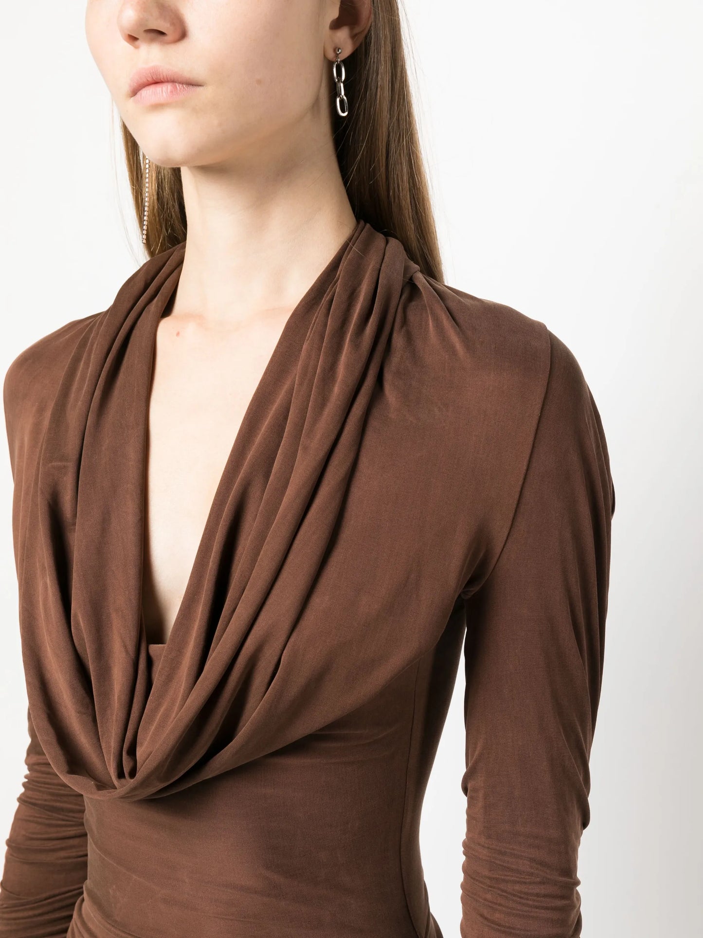 Elos draped maxi dress