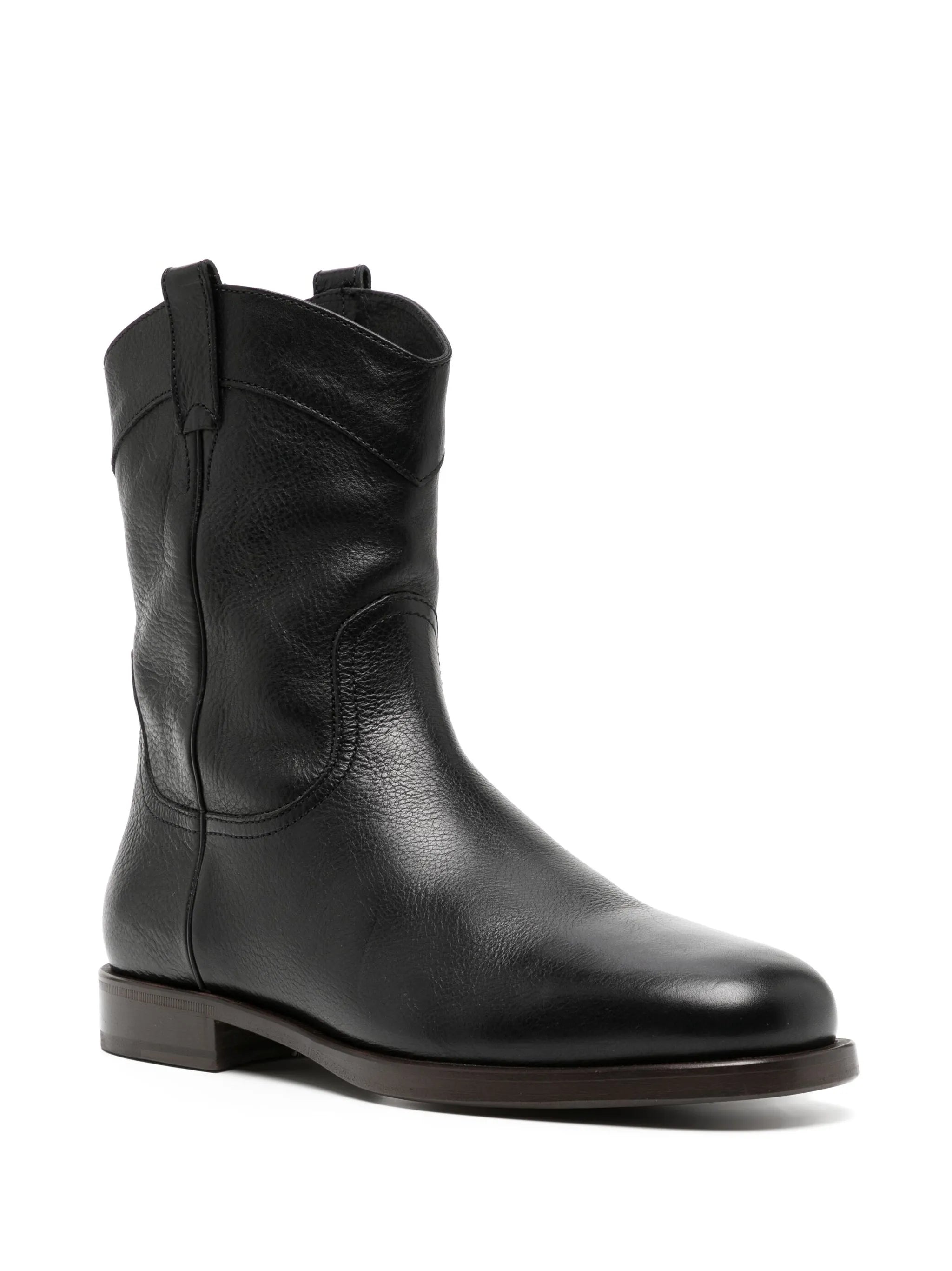 grained ankle boots