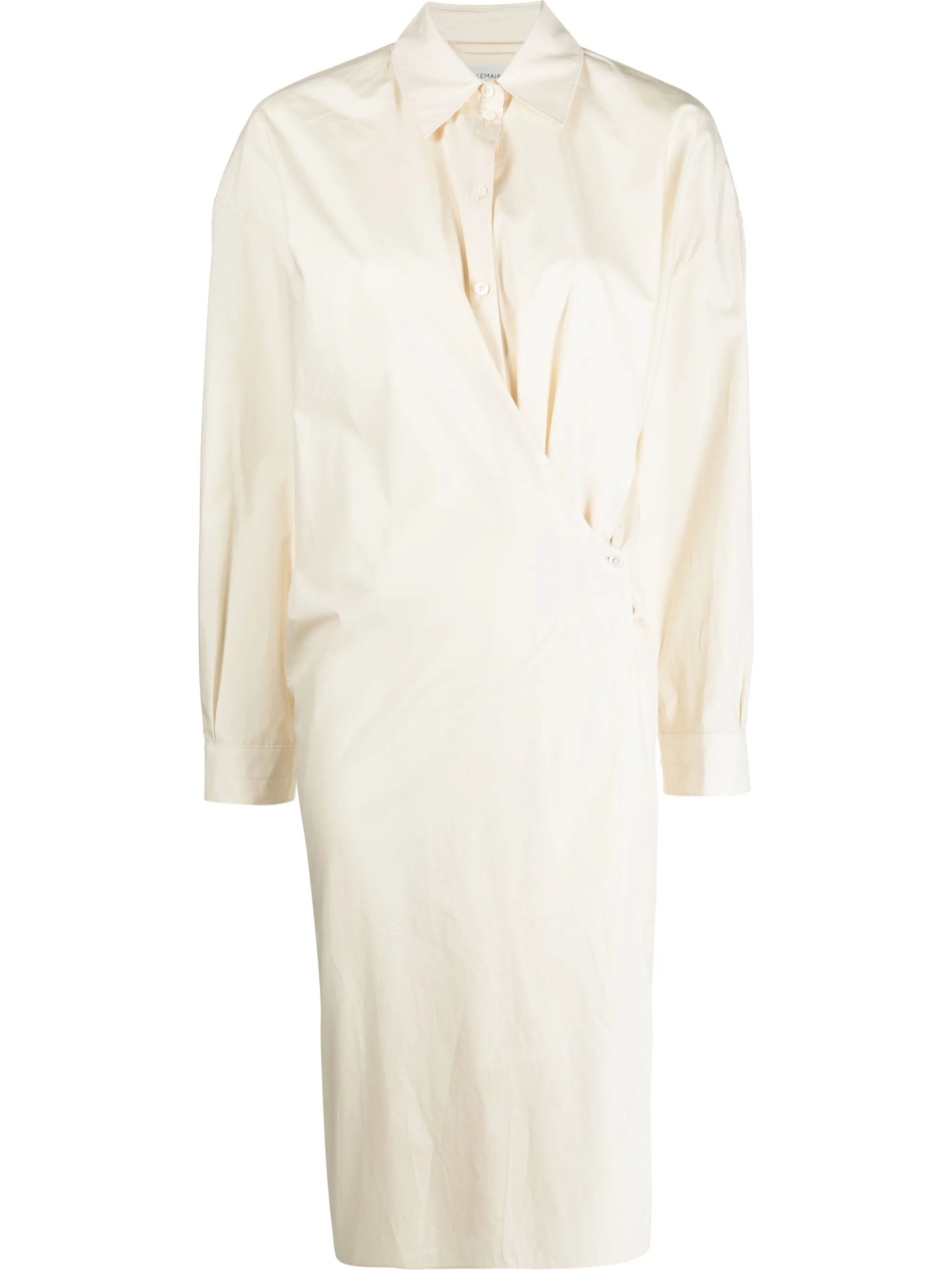 Twisted cotton shirt dress