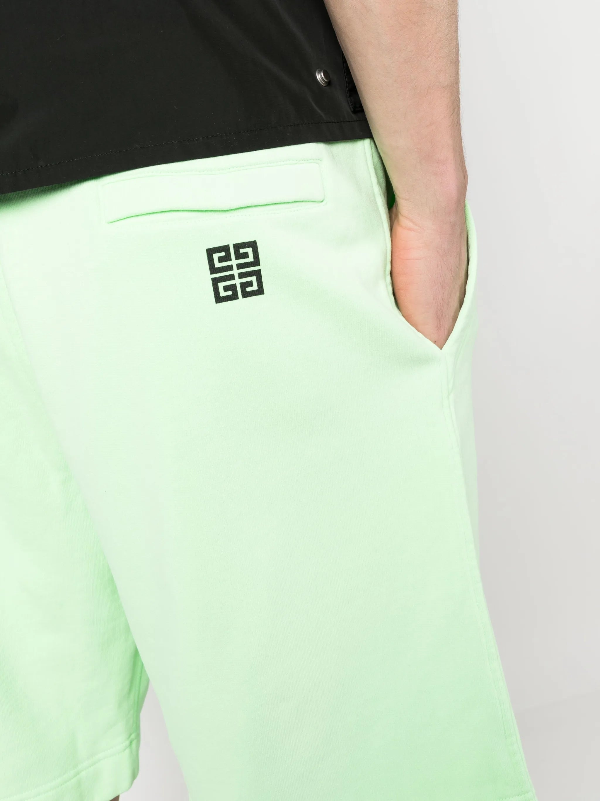 logo-print track shorts