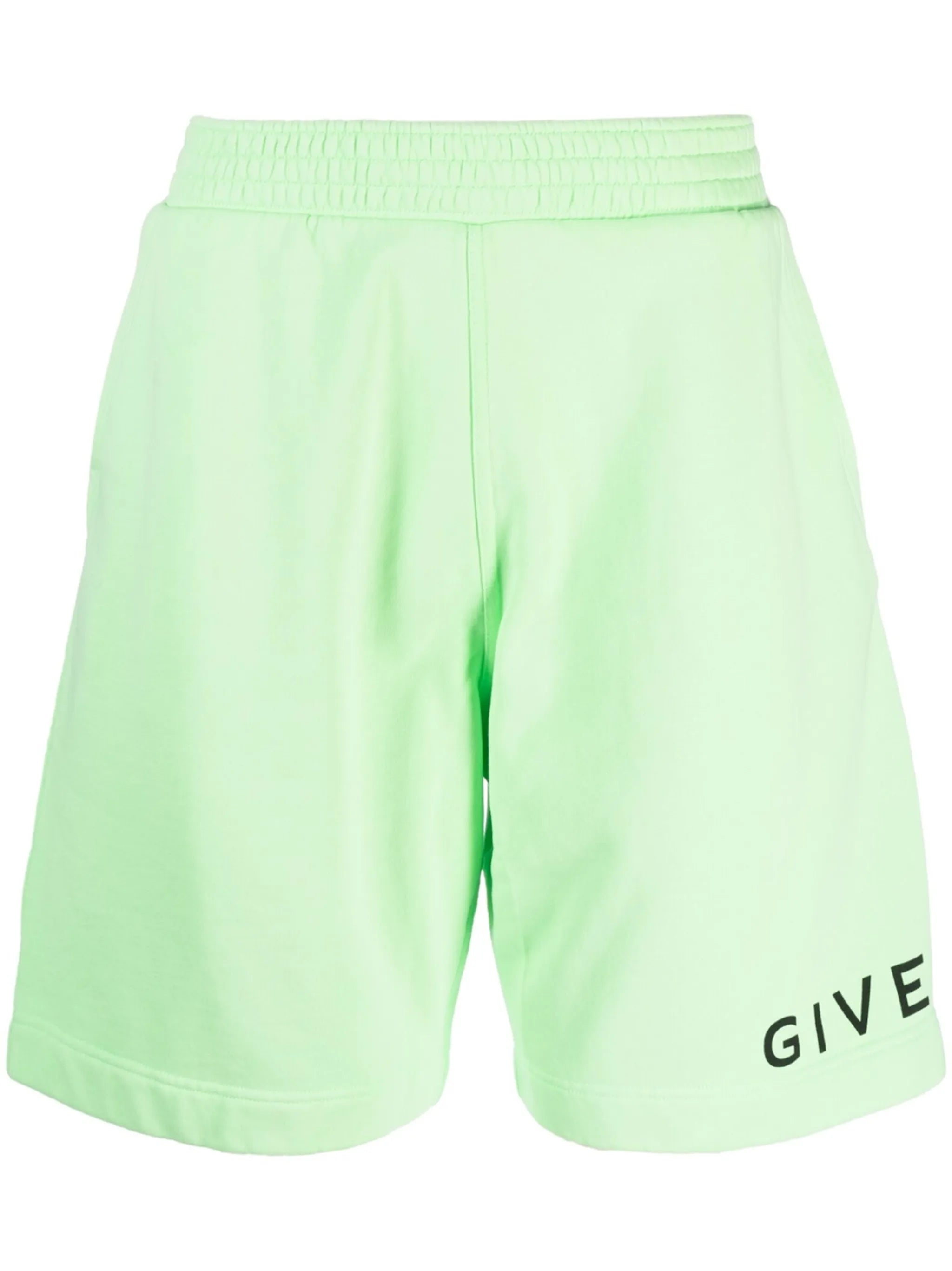 logo-print track shorts