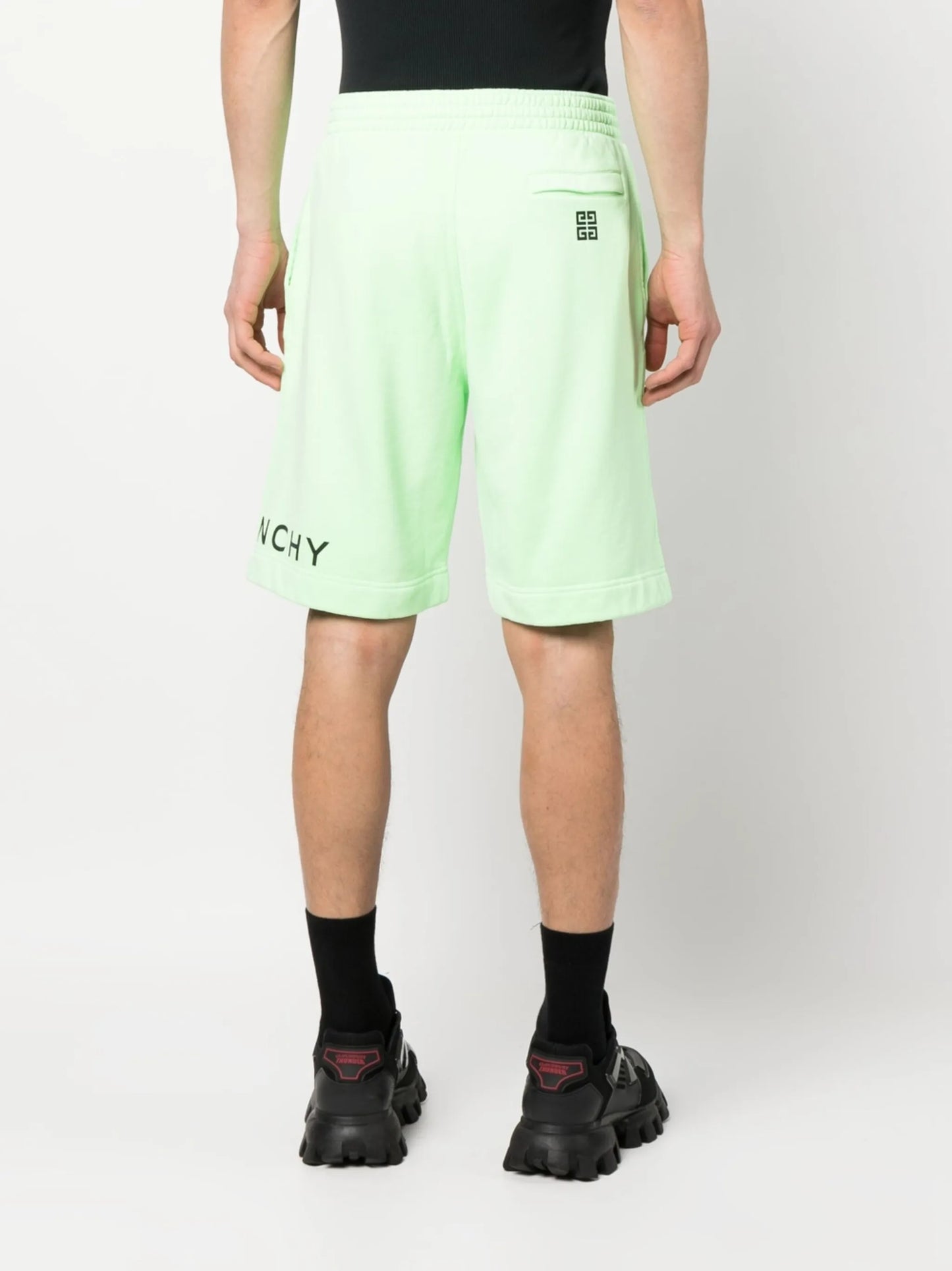 logo-print track shorts