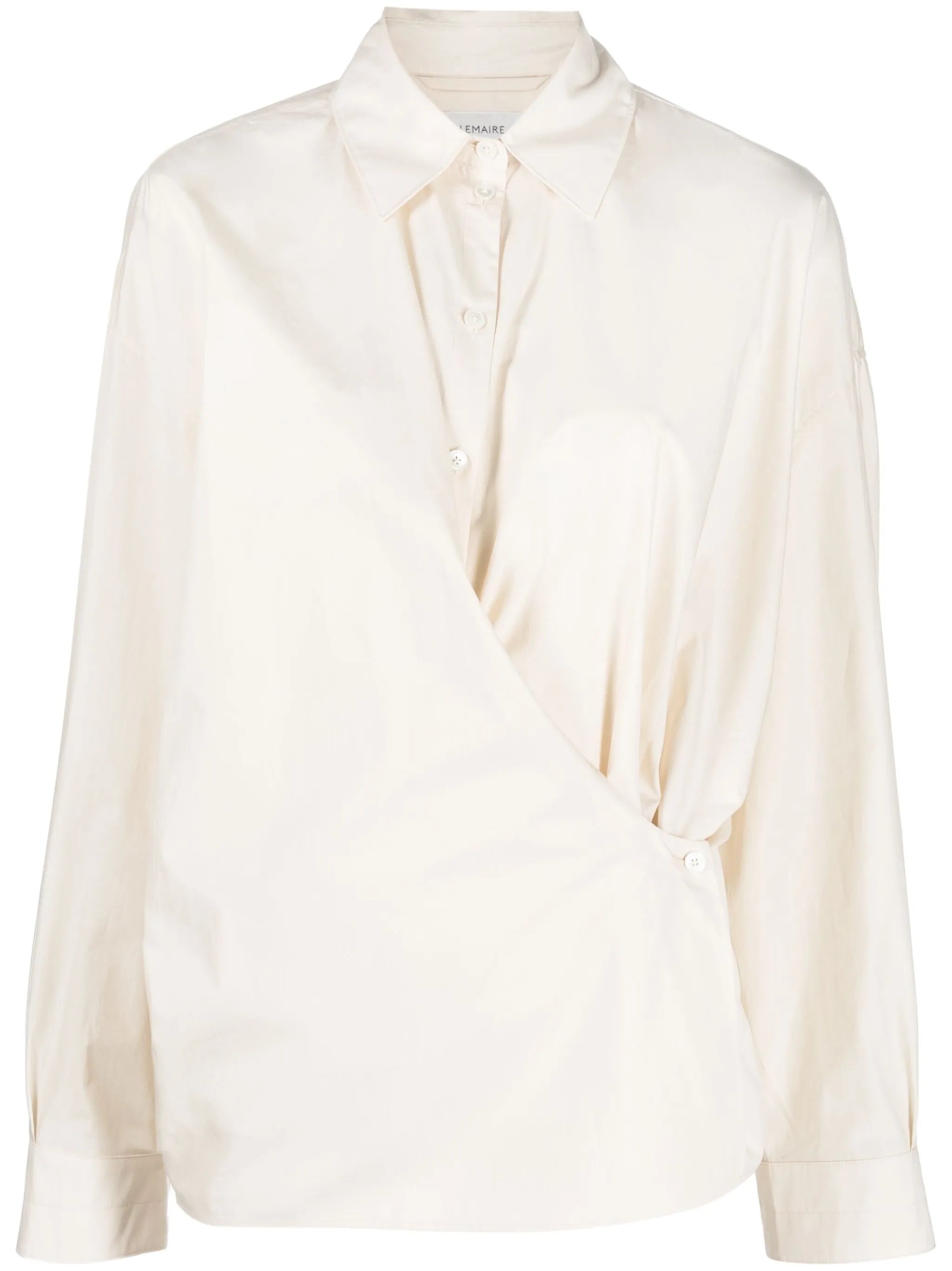 asymmetric wrap-front shirt
