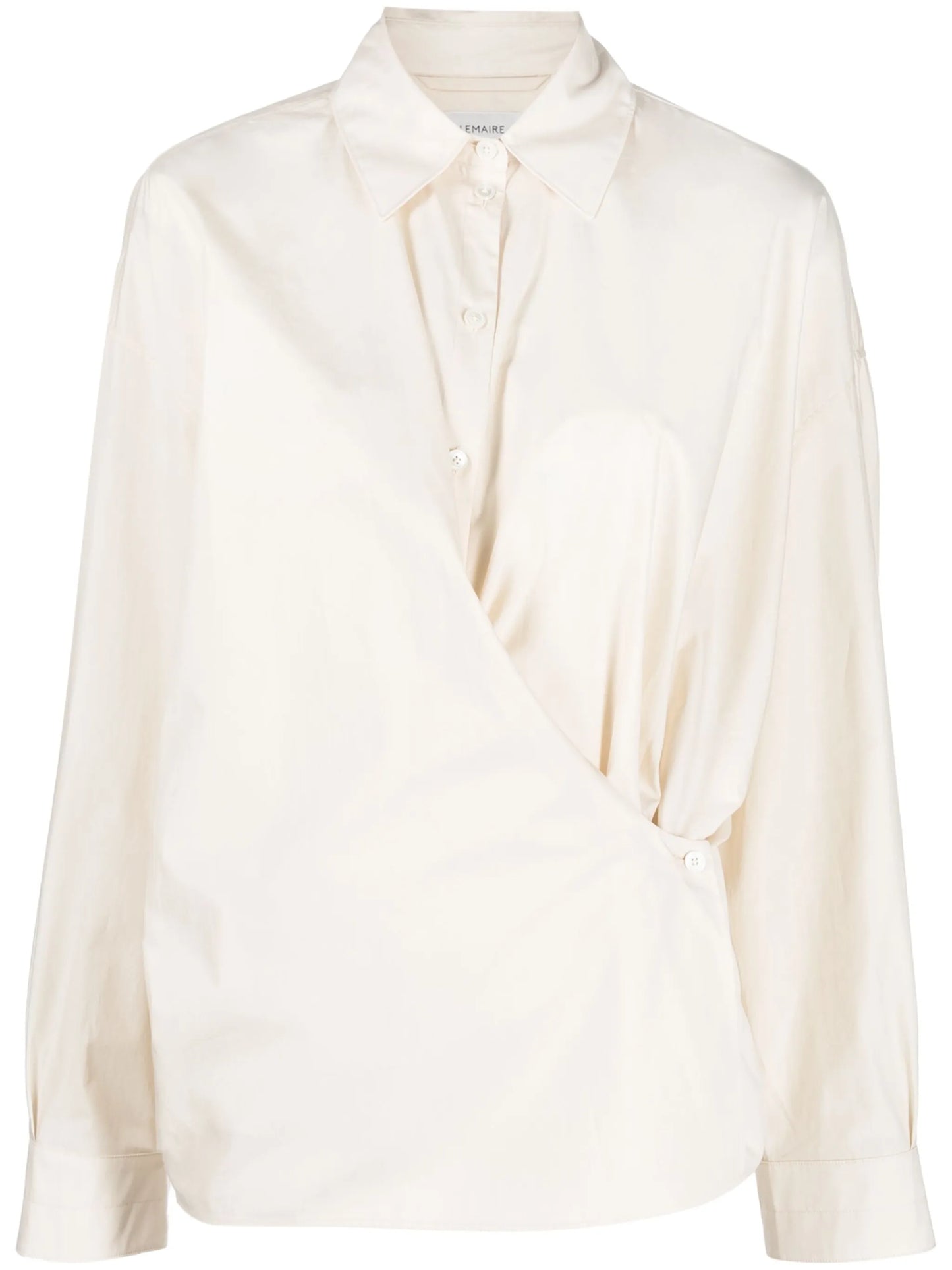 asymmetric wrap-front shirt