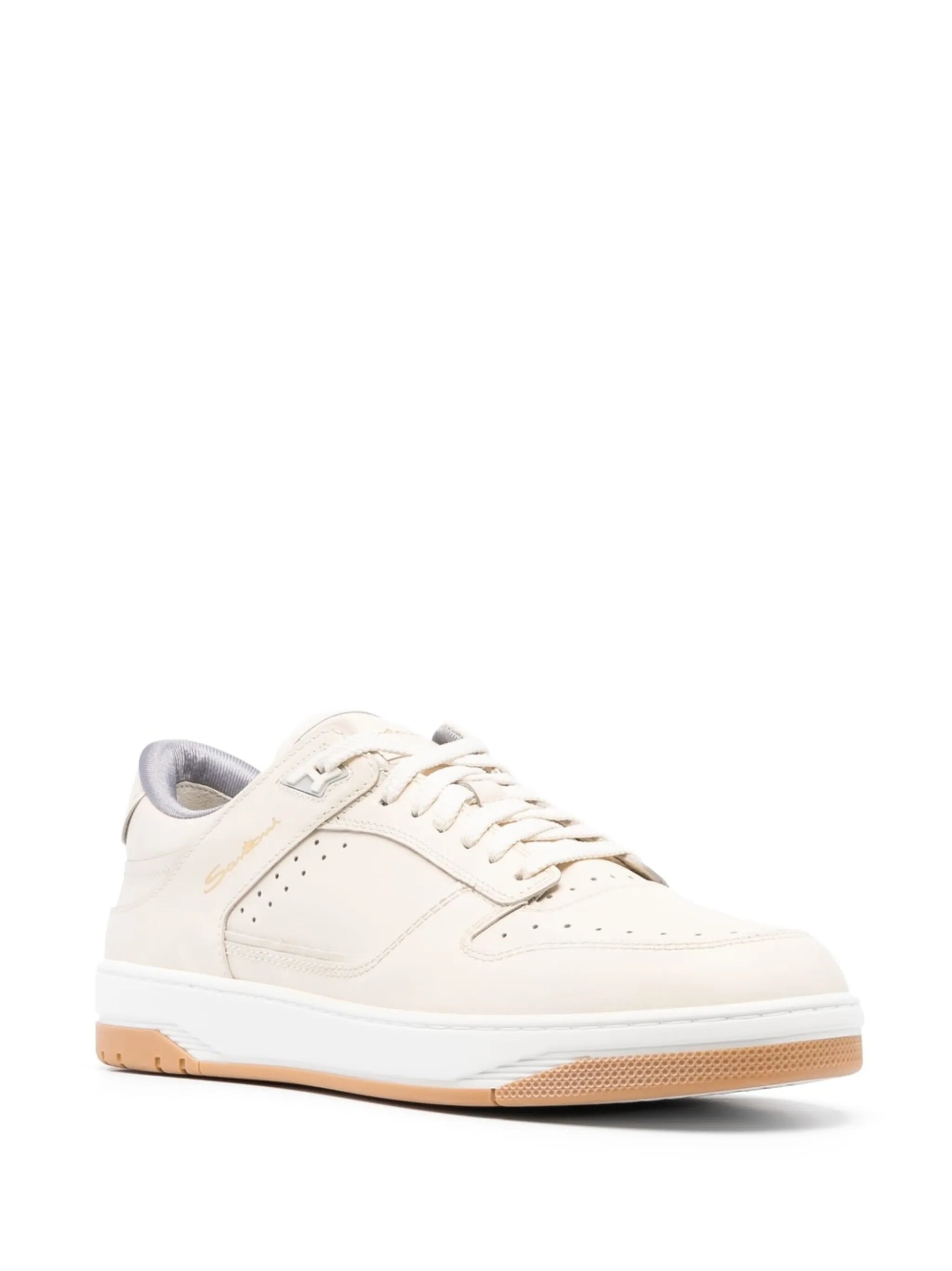 low-top leather sneakers