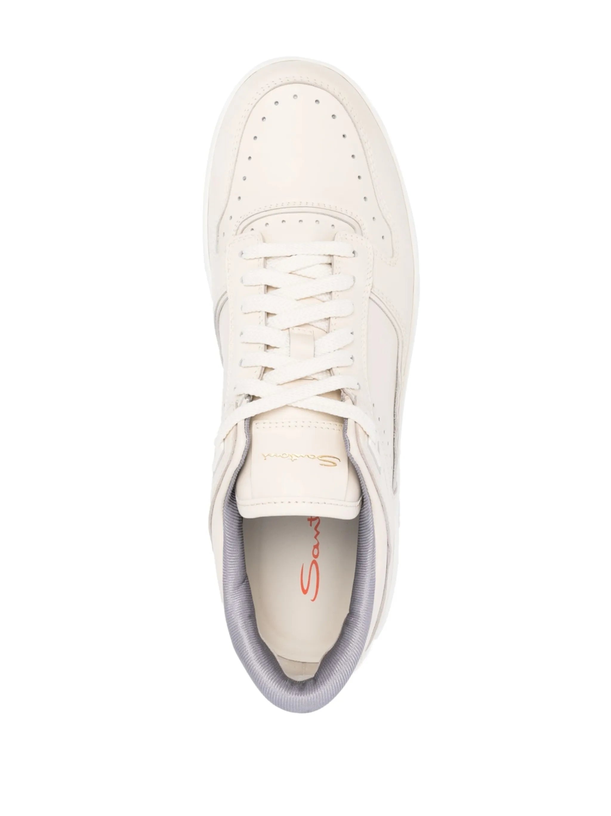 low-top leather sneakers