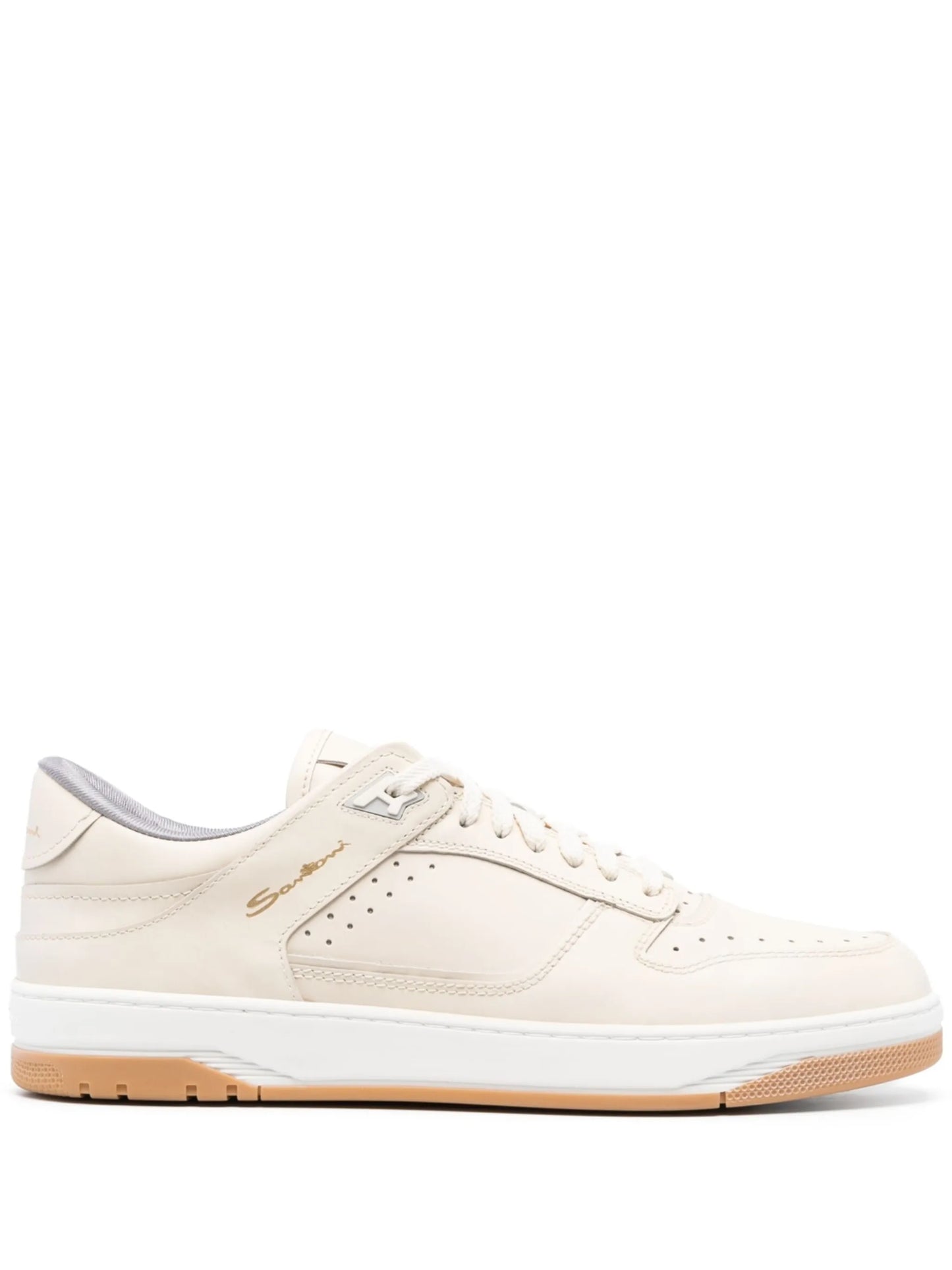 low-top leather sneakers