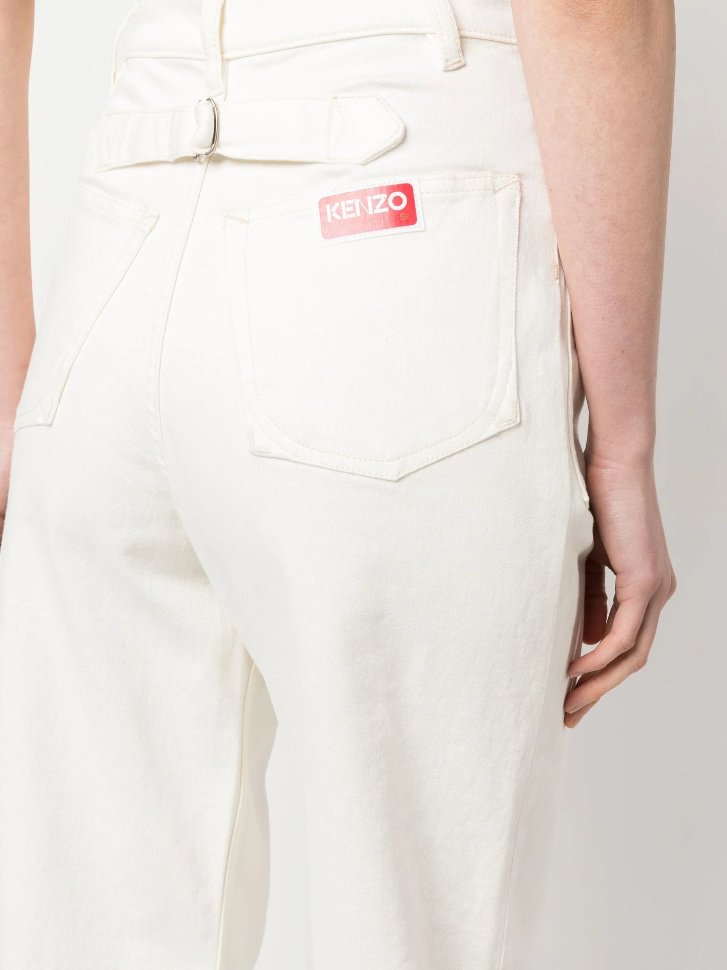 high-rise straight-leg jeans